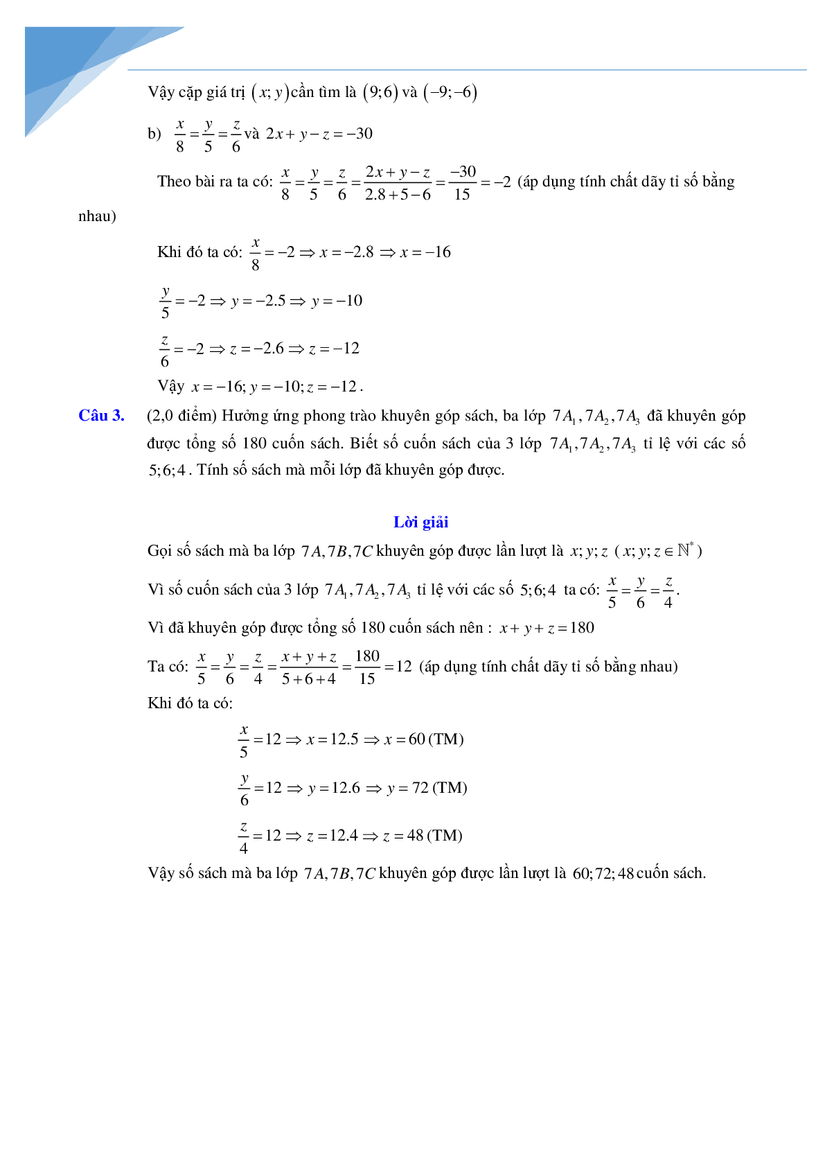 Bộ đề giữa kì 1 môn toán lớp 7 Hà Nội năm 2021 (trang 3)