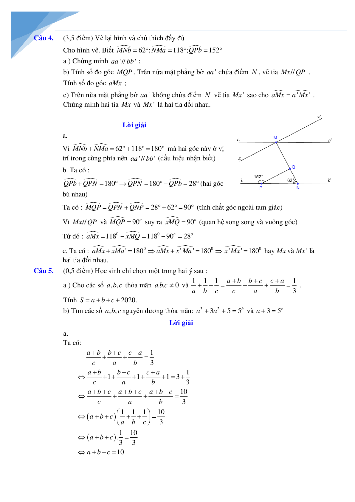 Bộ đề giữa kì 1 môn toán lớp 7 Hà Nội năm 2021 (trang 4)