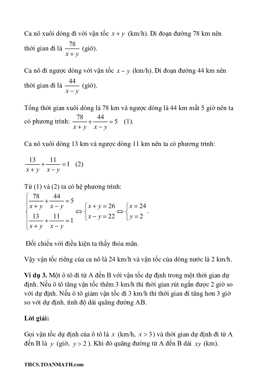 Chuyên đề giải toán bằng cách lập phương trình – hệ phương trình ôn thi vào lớp 10 (trang 5)
