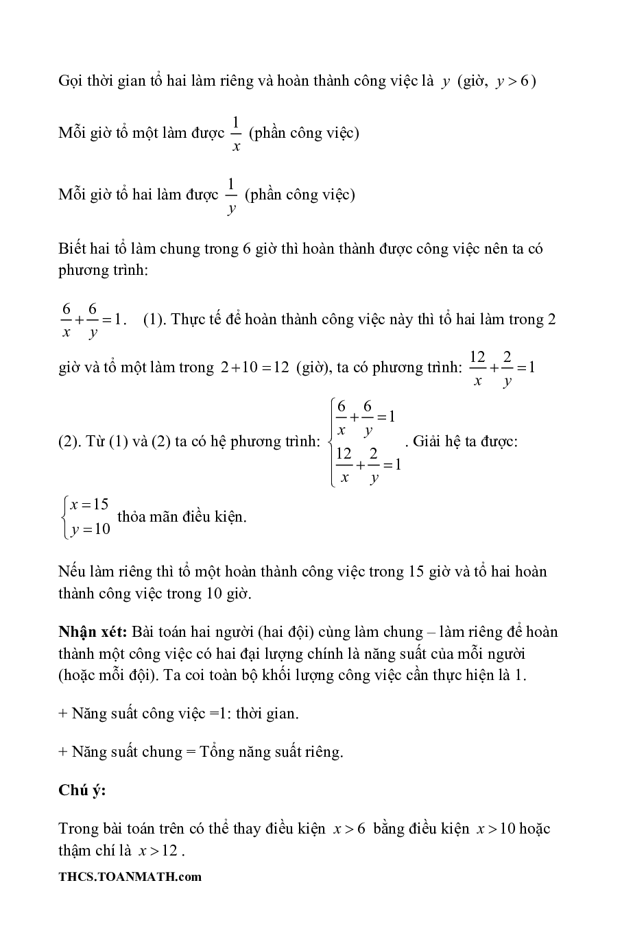 Chuyên đề giải toán bằng cách lập phương trình – hệ phương trình ôn thi vào lớp 10 (trang 9)