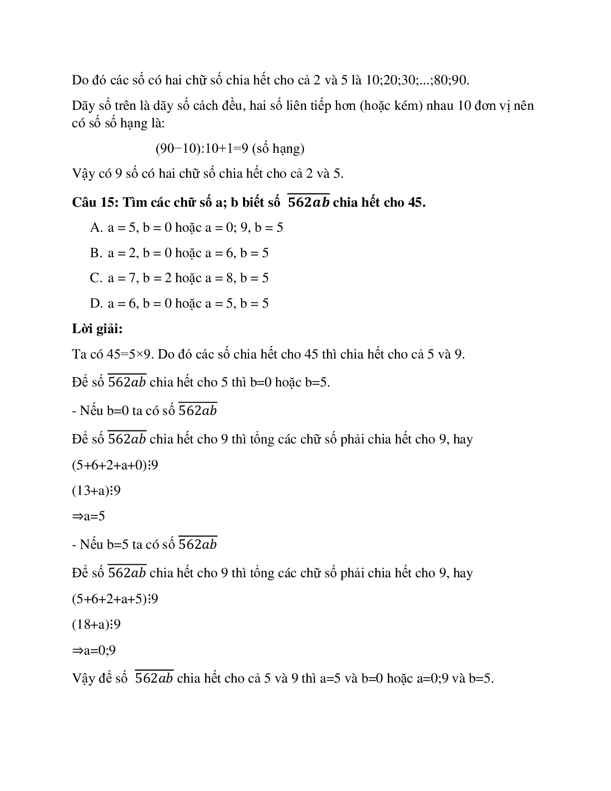 15 câu Trắc nghiệm Ôn tập về số tự nhiên có đáp án 2023 – Toán lớp 4 (trang 6)