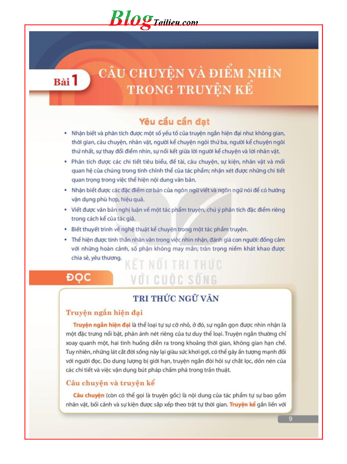 Ngữ văn lớp 11 Tập 1 Kết nối tri thức pdf (trang 9)