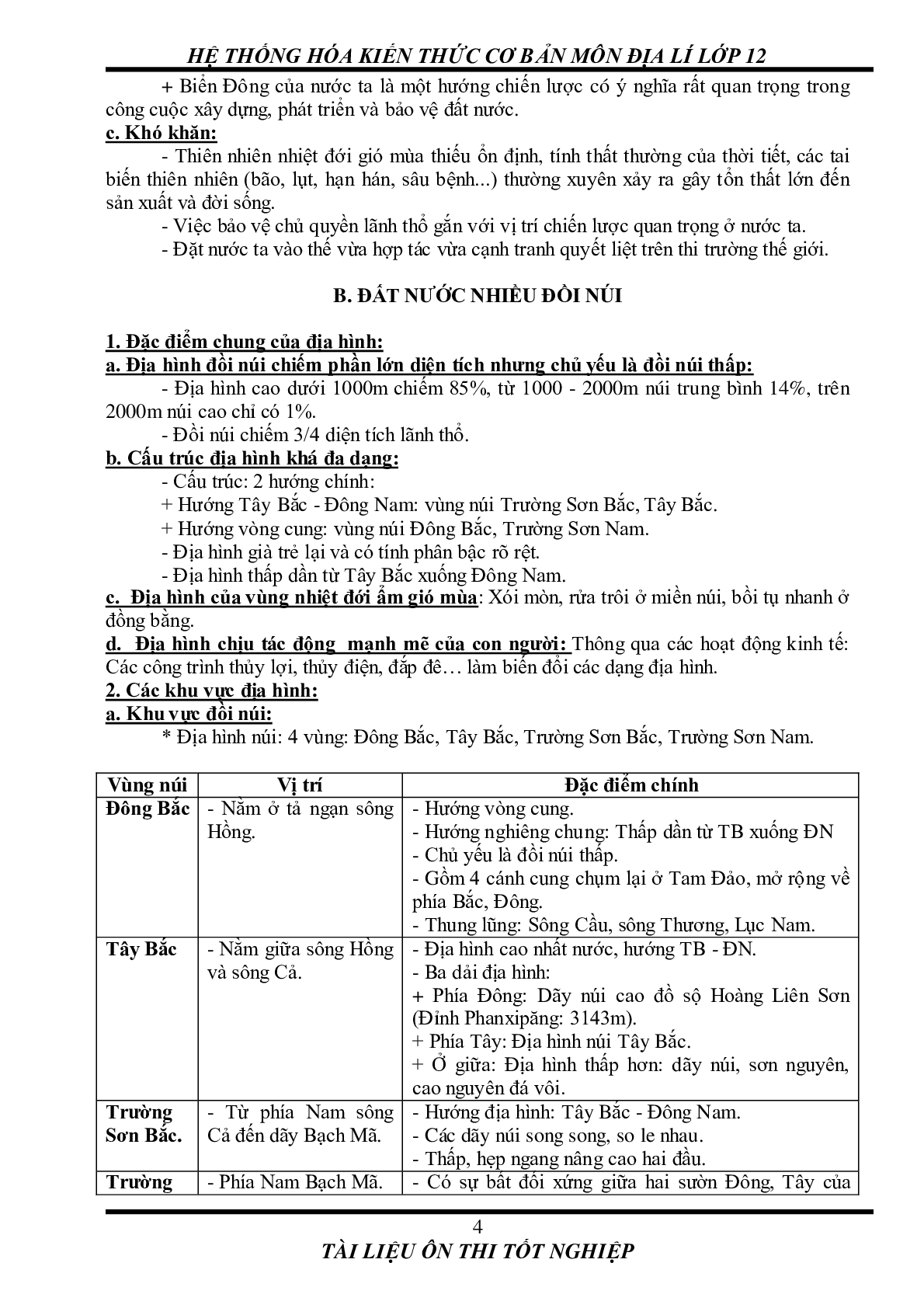 Tổng hợp các kiến thức cơ bản môn Địa lí lớp 12 (trang 4)