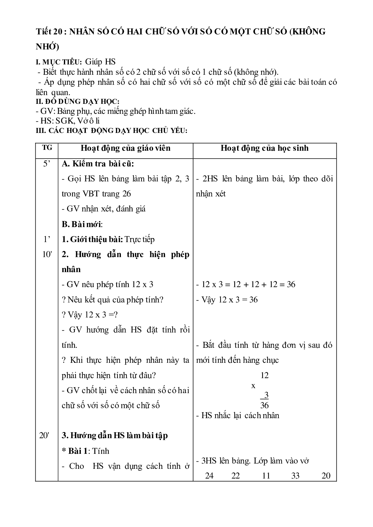 Giáo án Toán lớp 3 tuần 4 mới nhất (trang 9)