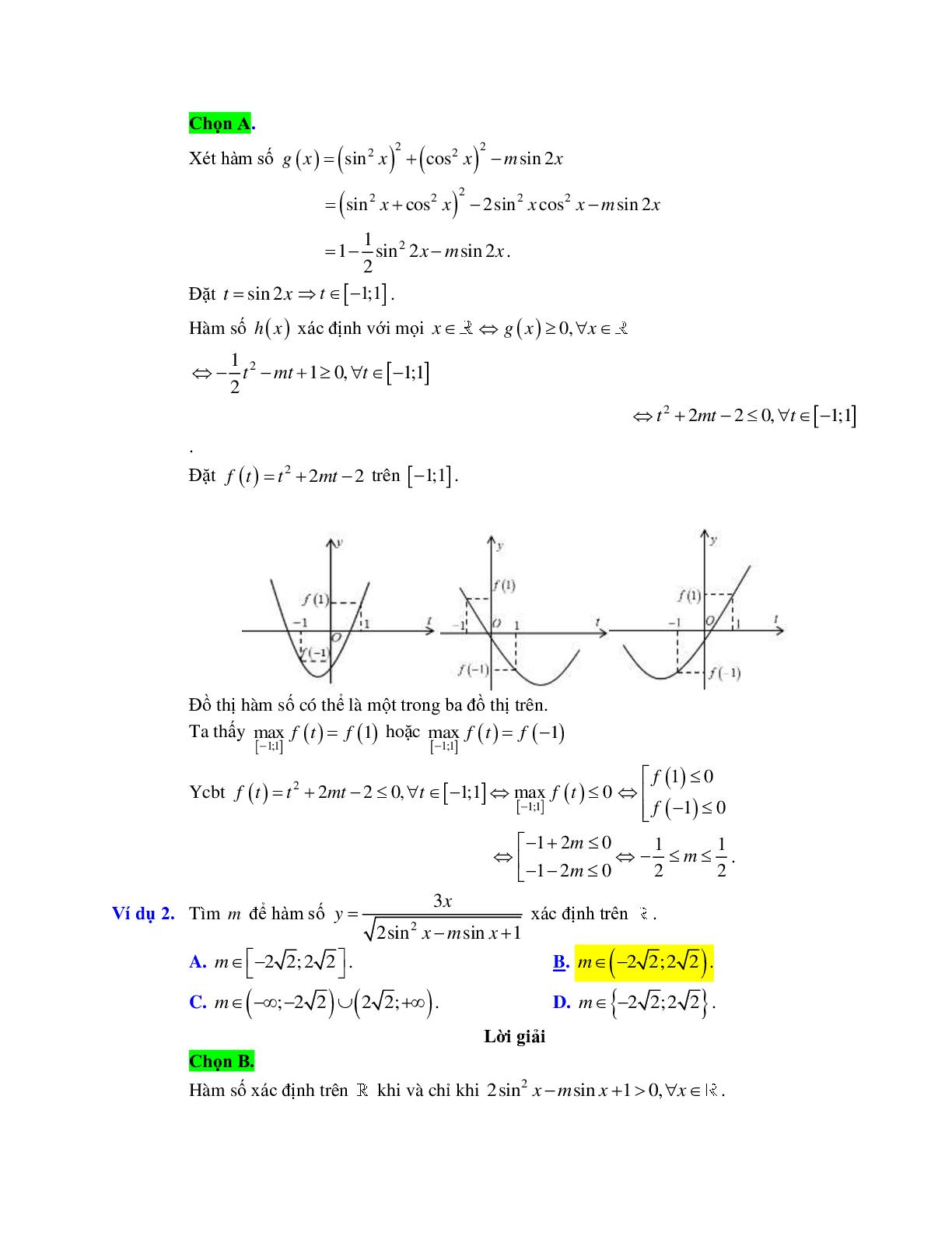 Cách tìm tập xác định của hàm số lượng giác (trang 7)