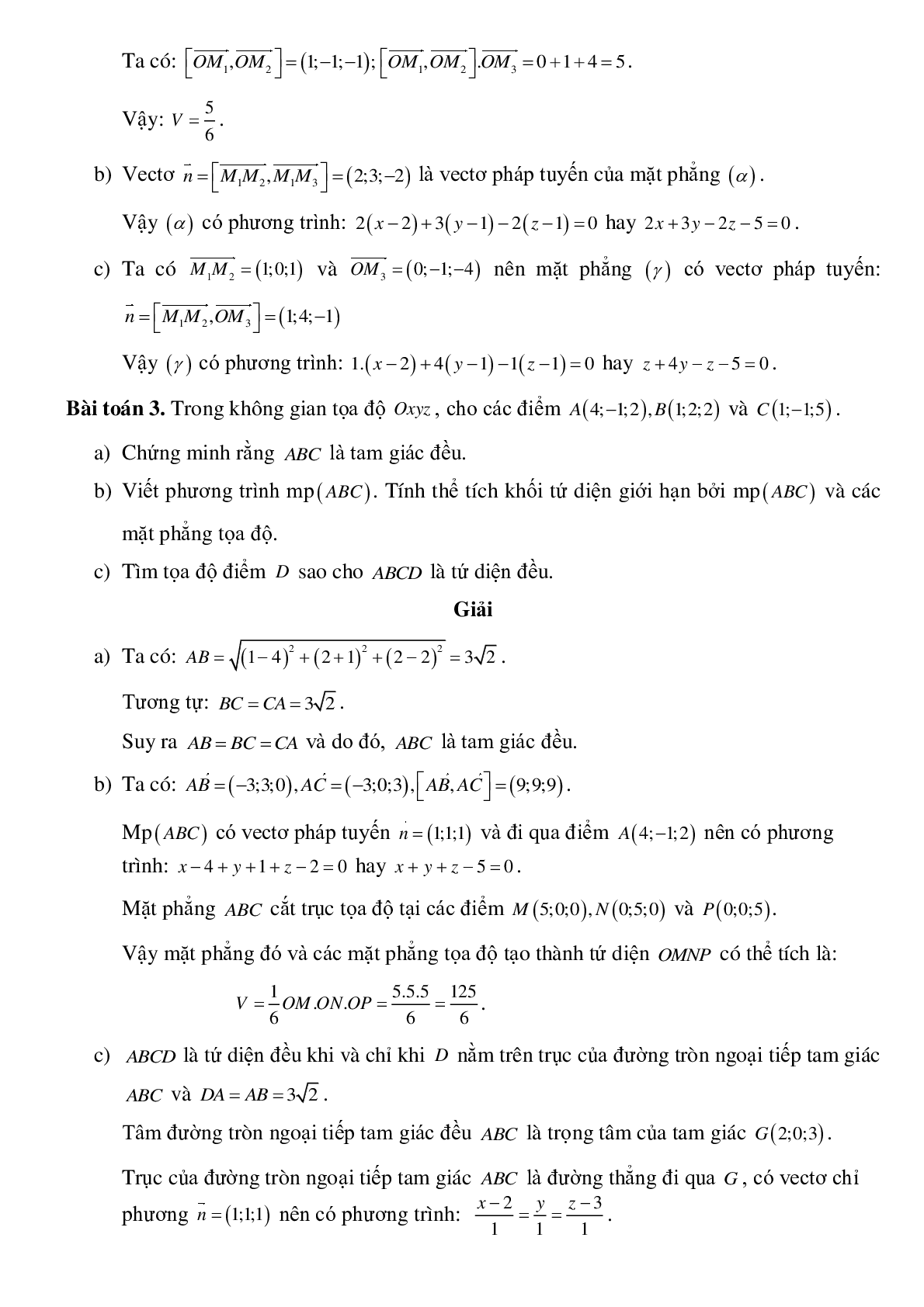 Ứng dụng phương pháp tọa độ trong các hình không gian (trang 3)