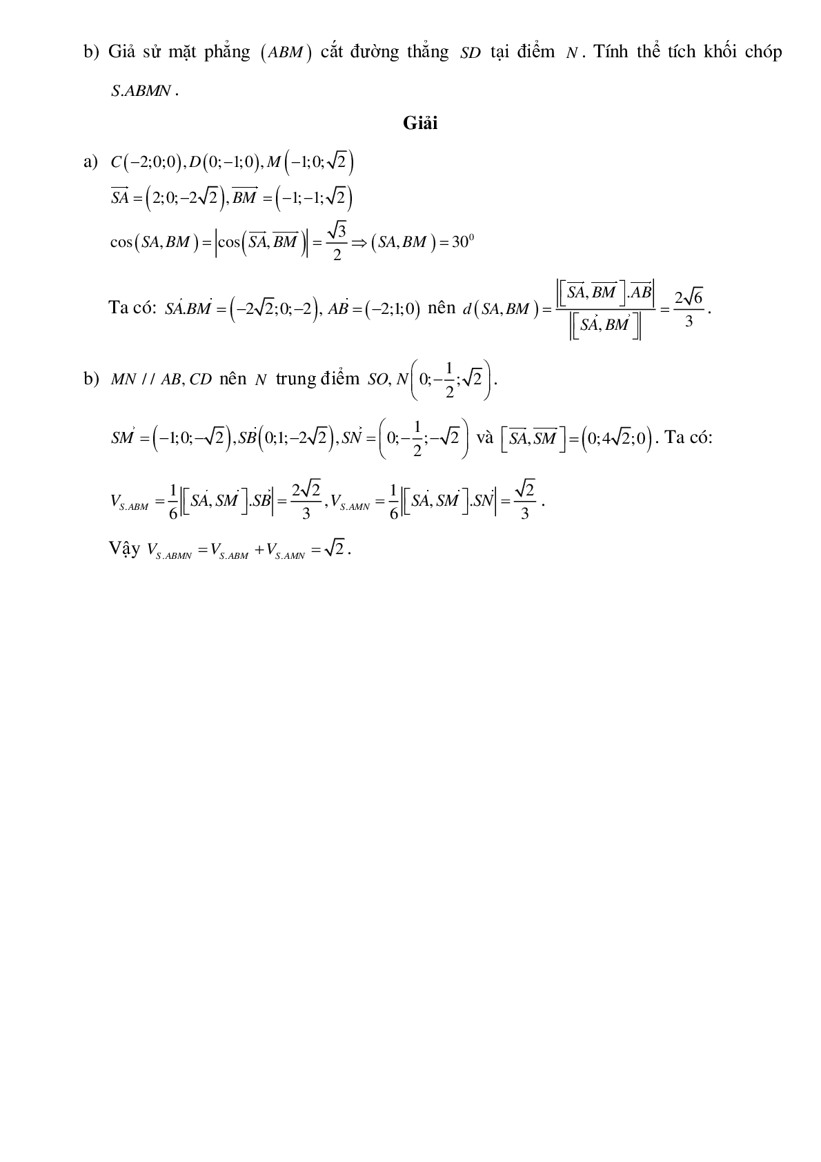 Ứng dụng phương pháp tọa độ trong các hình không gian (trang 8)