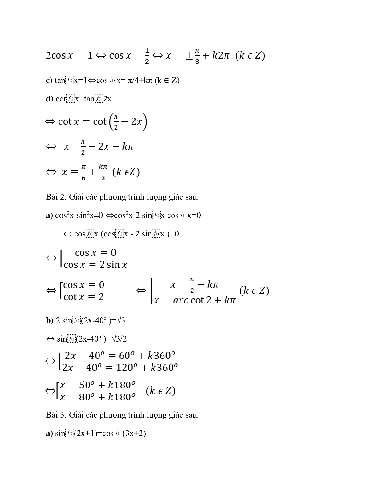 Chuyên đề Phương trình lượng giác 2023 hay, chọn lọc (trang 4)