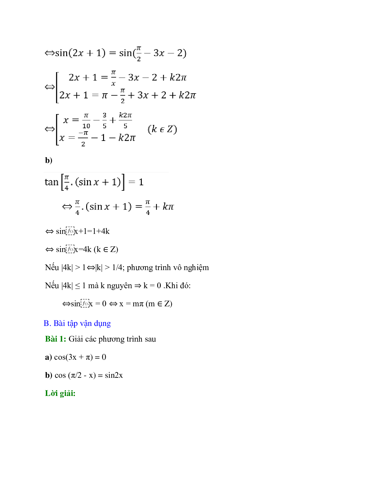 Chuyên đề Phương trình lượng giác 2023 hay, chọn lọc (trang 5)