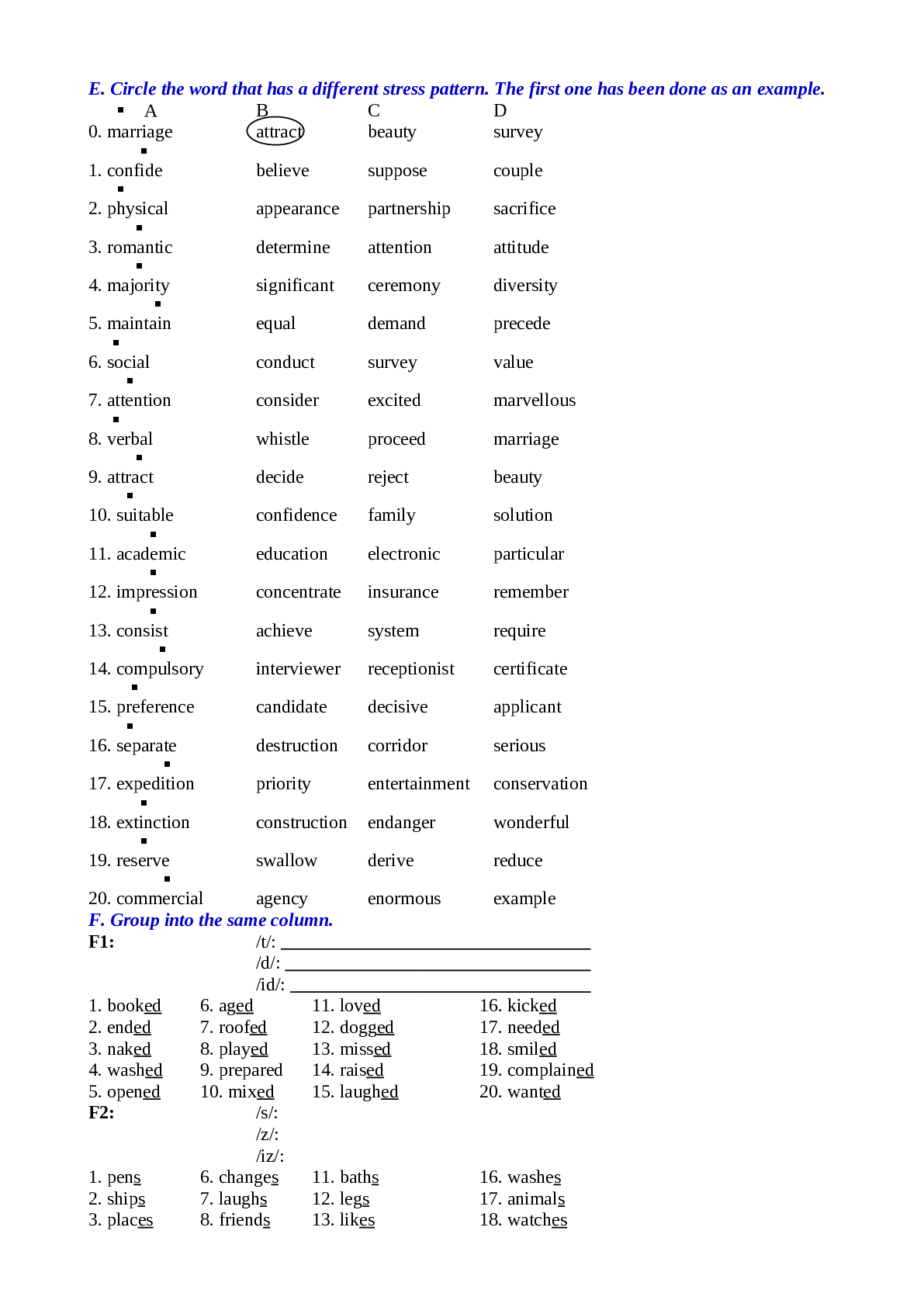 Bài tập chuyên đề ngữ âm tiếng anh lớp 12 có đáp án (trang 3)