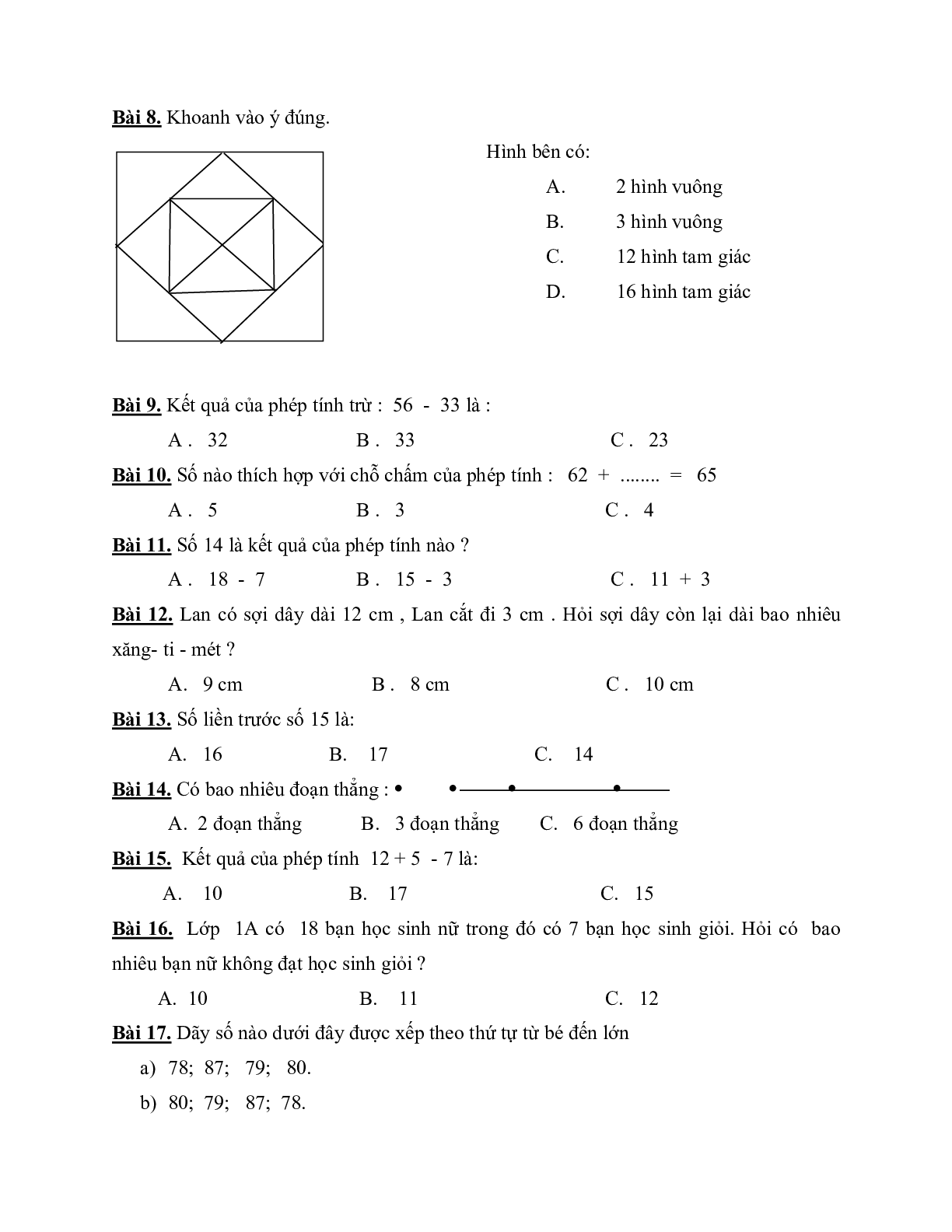 120 bài toán chọn lọc môn Toán lớp 1 (trang 2)