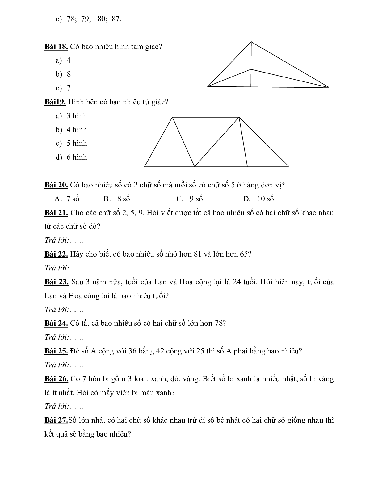 120 bài toán chọn lọc môn Toán lớp 1 (trang 3)