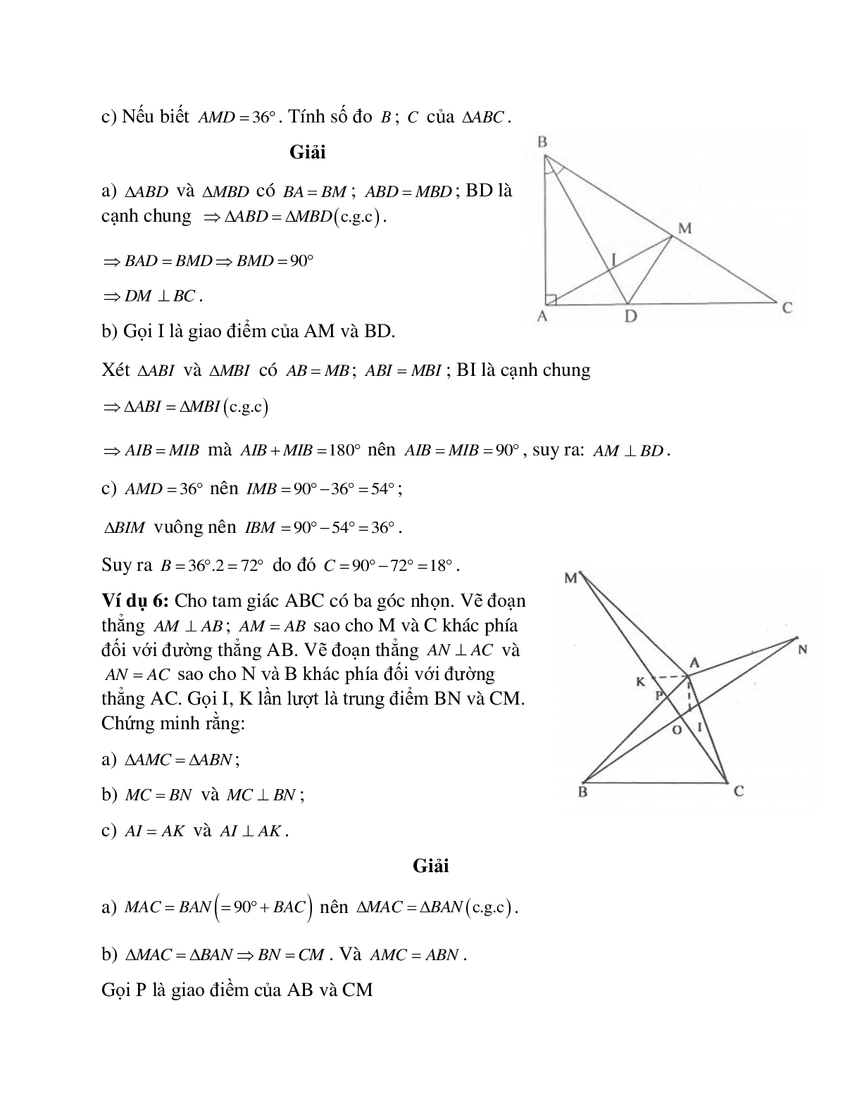 Tuyển tập những bài tập hay gặp về Hai tam giác bằng nhau hình học lớp 7 có lời giải (trang 6)