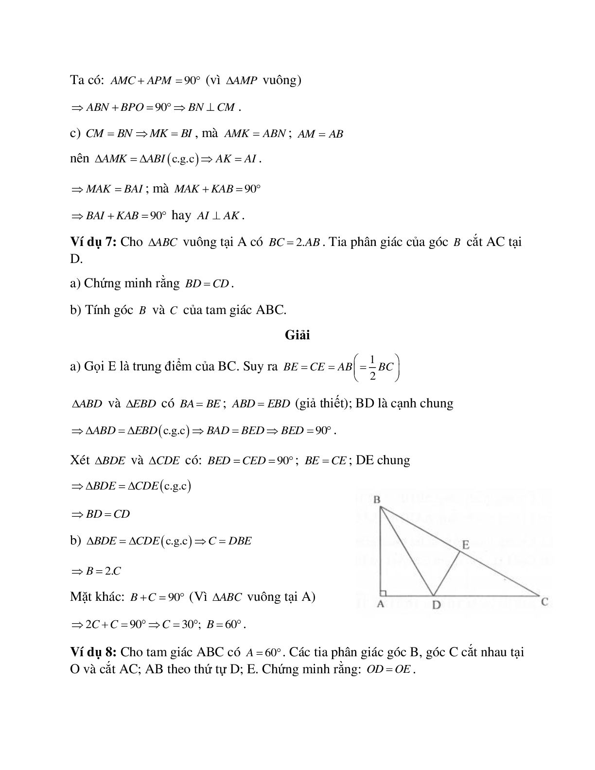 Tuyển tập những bài tập hay gặp về Hai tam giác bằng nhau hình học lớp 7 có lời giải (trang 7)