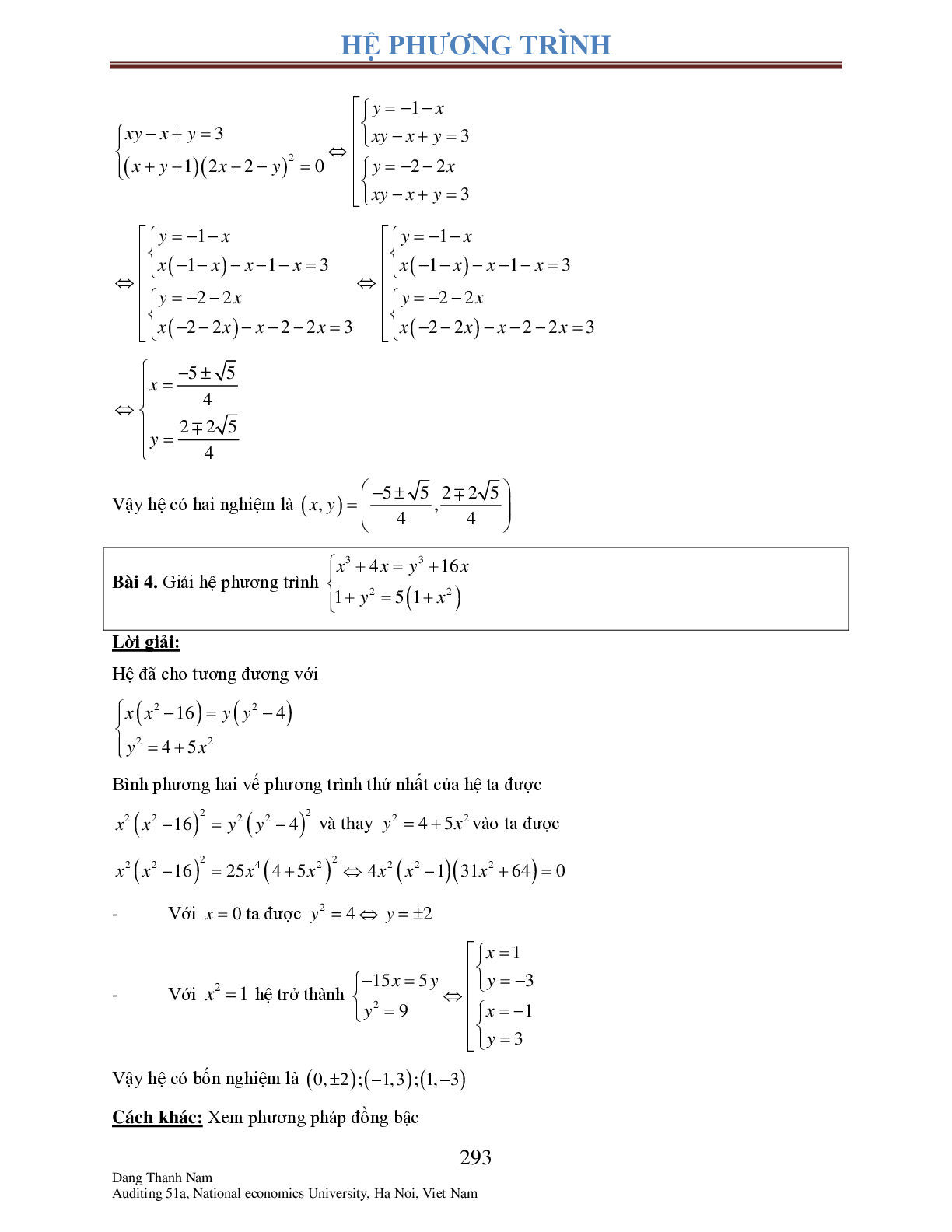 Chuyên đề 5: Hệ phương trình (trang 6)