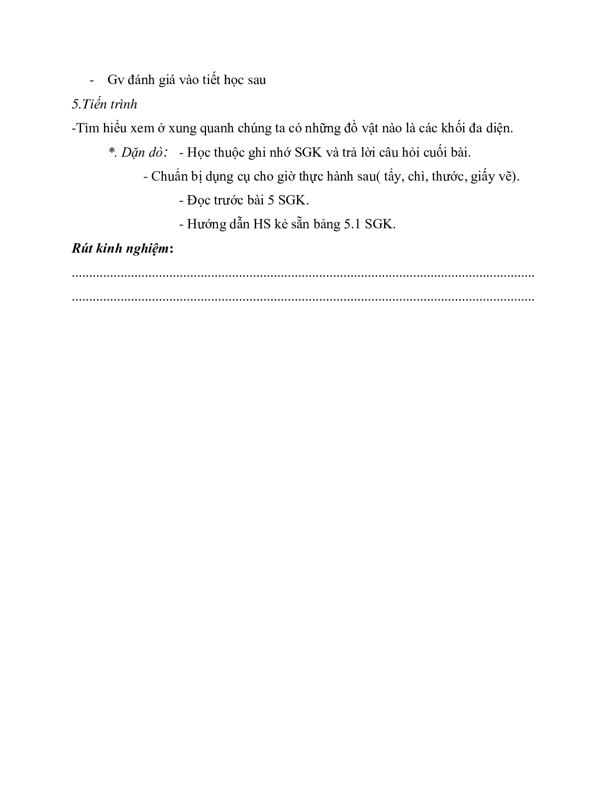 Giáo án Công Nghệ 8 Bài 4: Bản vẽ các khối đa diện mới nhất - CV5512 (trang 9)