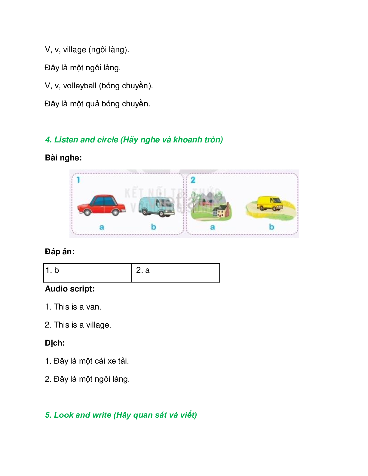 Tiếng Anh lớp 2 Unit 8 Lesson 2 trang 35 – Kết nối tri thức (trang 2)