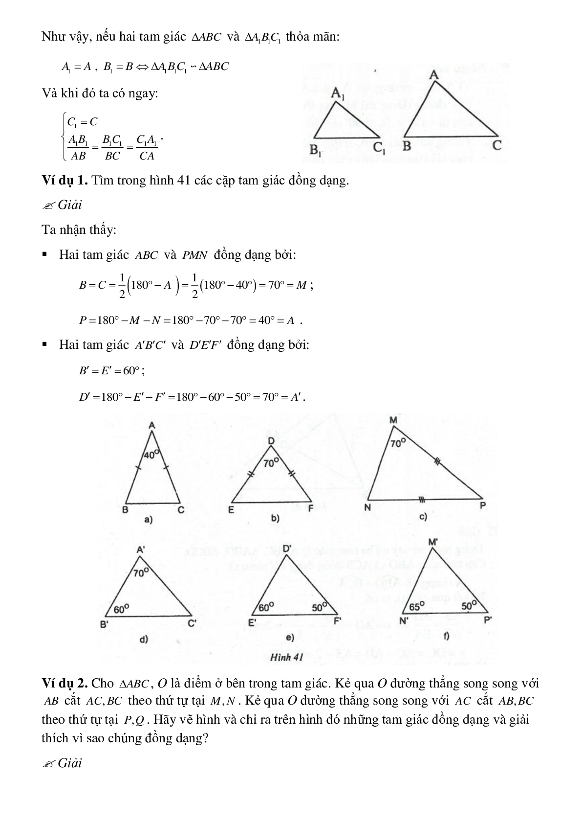 Phương pháp giải cụ thể, bài bác tập dượt về Chứng minh nhị tam giác đồng dạng tinh lọc (trang 5)