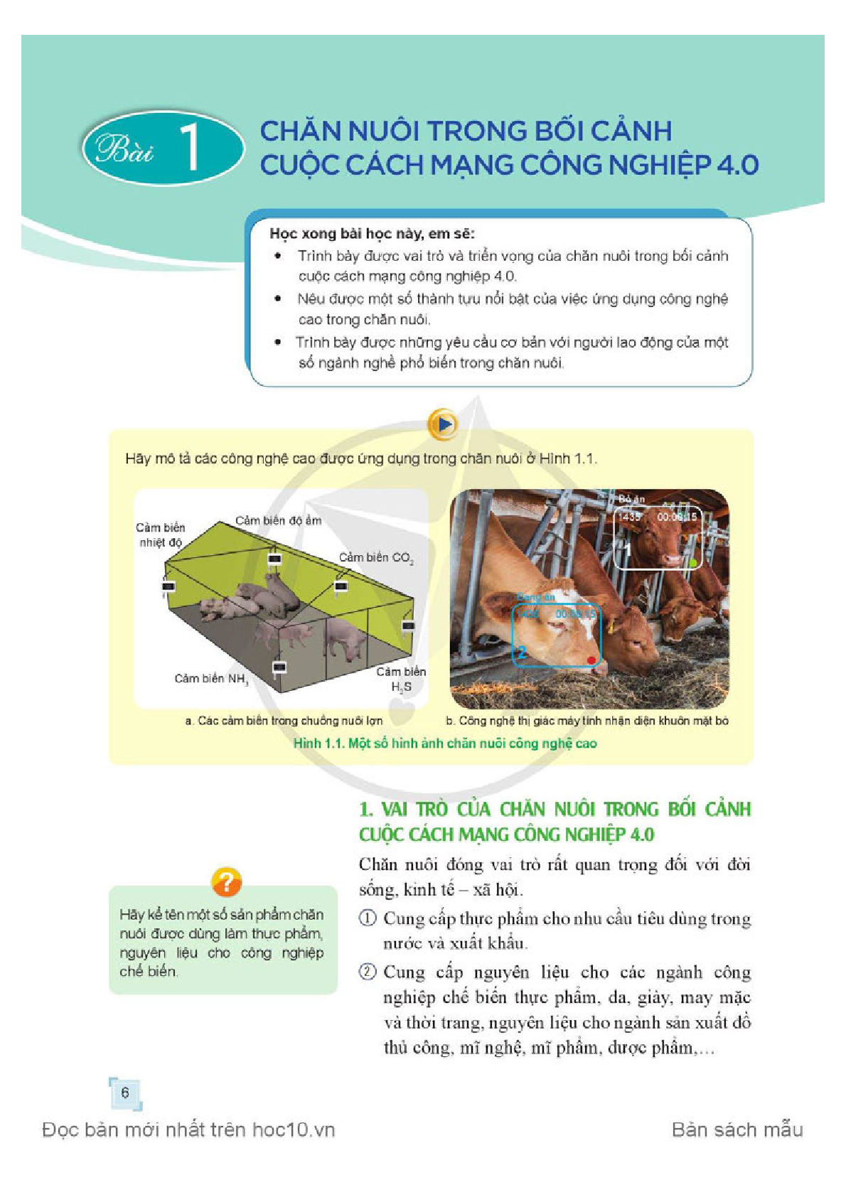 Công nghệ lớp 11 Công nghệ chăn nuôi Cánh diều pdf (trang 8)