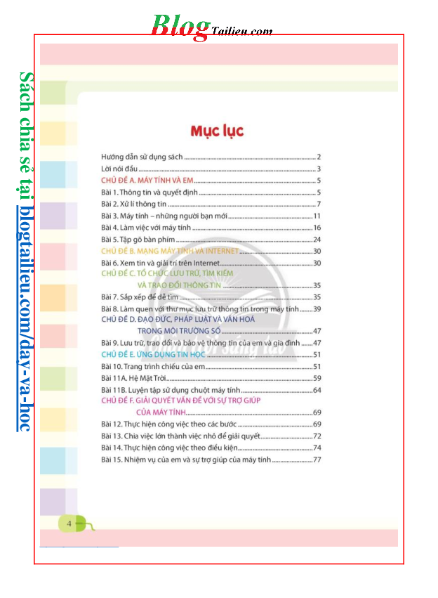 Tin học lớp 3 Chân trời sáng tạo pdf (trang 5)