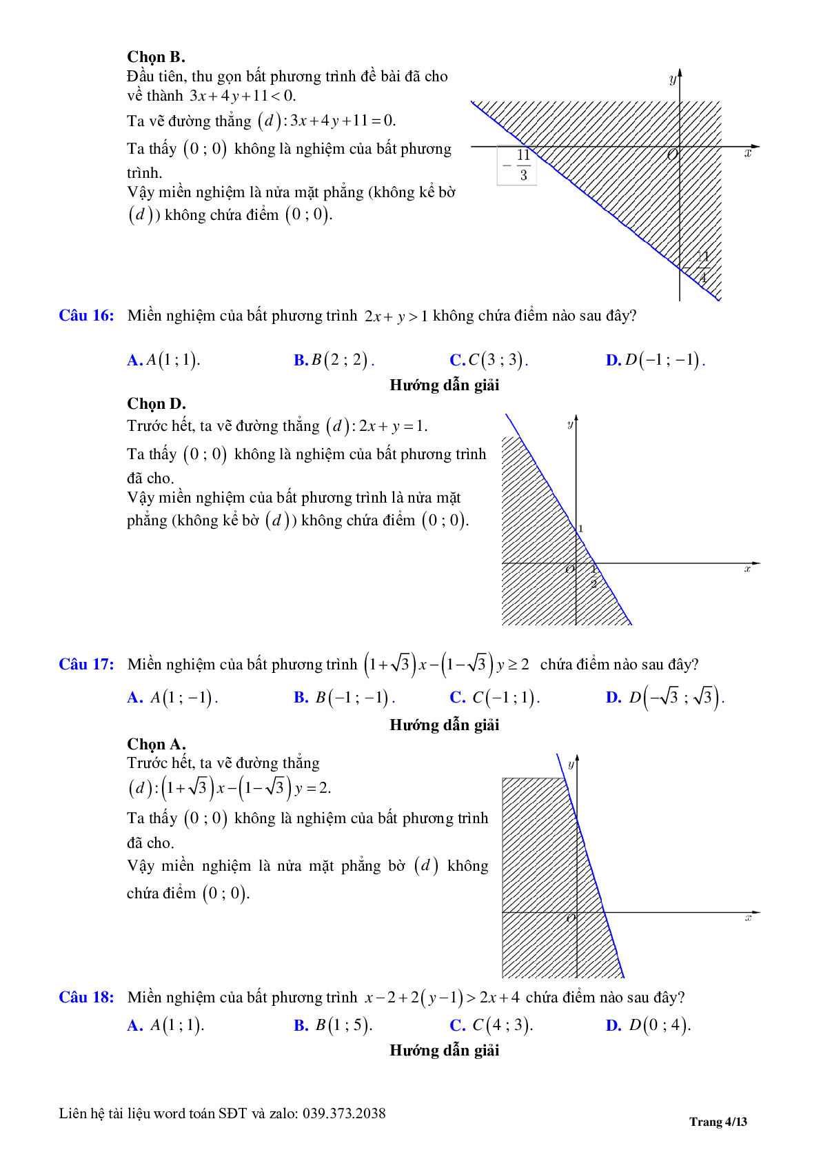 Chuyên đề bất phương trình, hệ phương trình bậc nhất hai ẩn (trang 4)