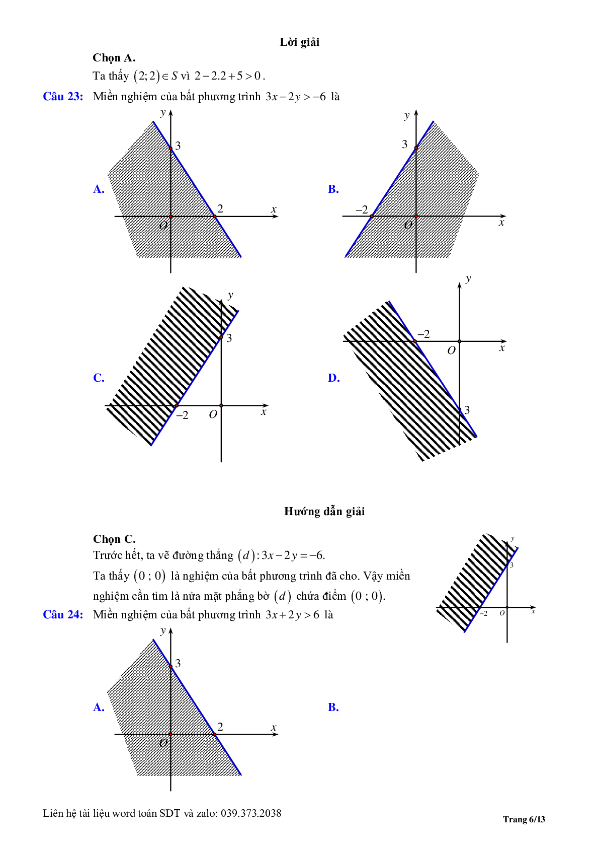 Chuyên đề bất phương trình, hệ phương trình bậc nhất hai ẩn (trang 6)