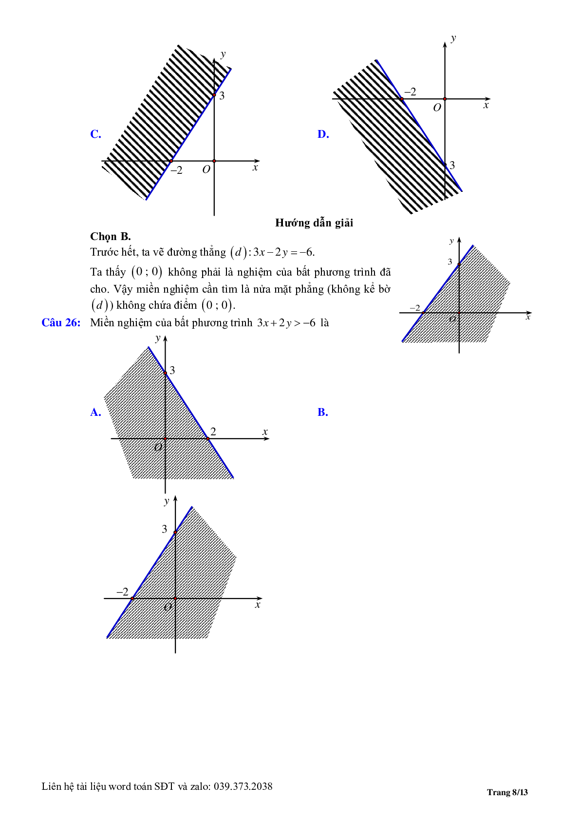 Chuyên đề bất phương trình, hệ phương trình bậc nhất hai ẩn (trang 8)