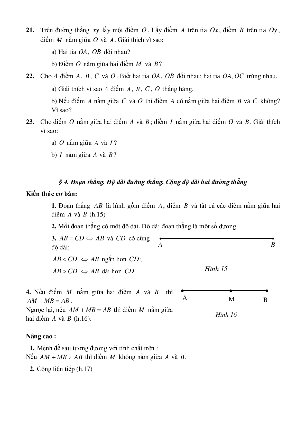 Chuyên đề nâng cao lớp 6 phần đoạn thẳng, góc (trang 9)