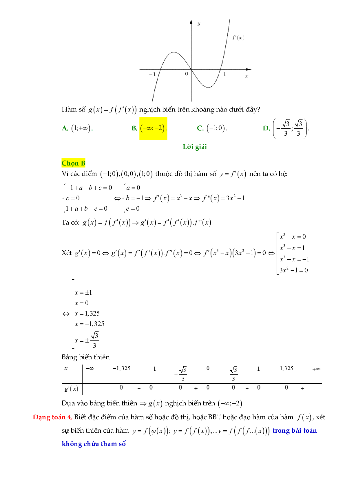 Các dạng toán về hàm ẩn liên quan đến tính đơn điệu của hàm số (trang 10)
