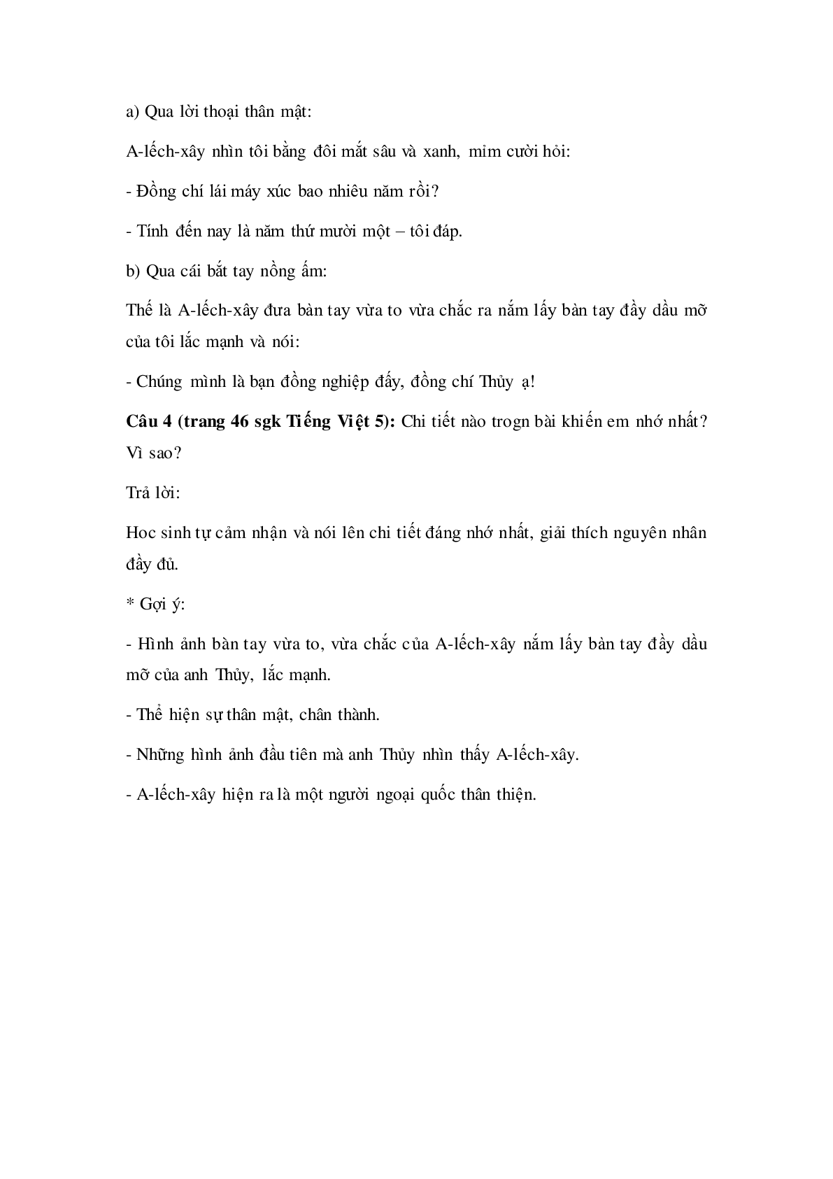 Soạn Tiếng Việt lớp 5: Tập đọc: Một chuyên gia máy xúc mới nhất (trang 3)