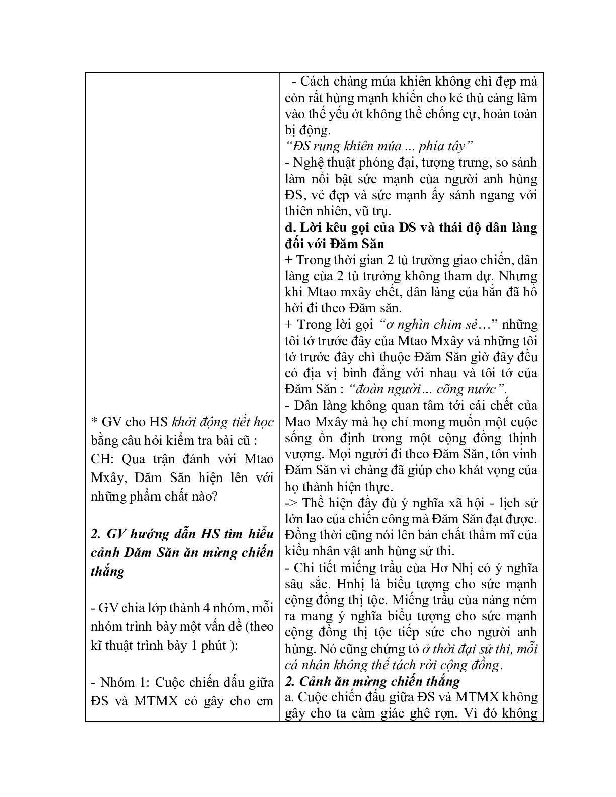 Giáo án ngữ văn lớp 10 Tiết 10, 11: Chiến thắng Mtao - Mxây (trang 5)