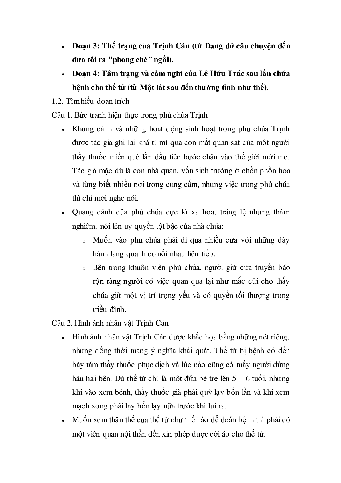 Soạn bài Vào phủ chúa Trịnh của Lê Hữu Trác - ngắn nhất Soạn văn 11 (trang 2)