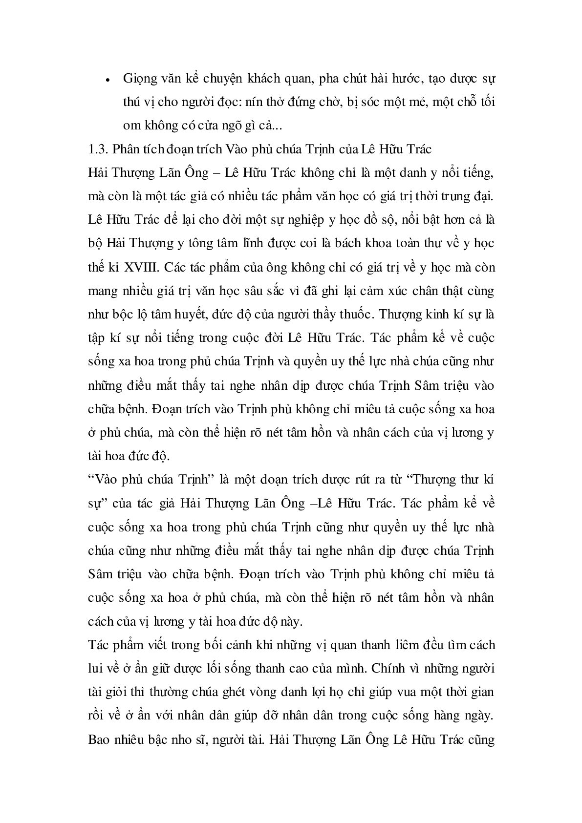 Soạn bài Vào phủ chúa Trịnh của Lê Hữu Trác - ngắn nhất Soạn văn 11 (trang 6)