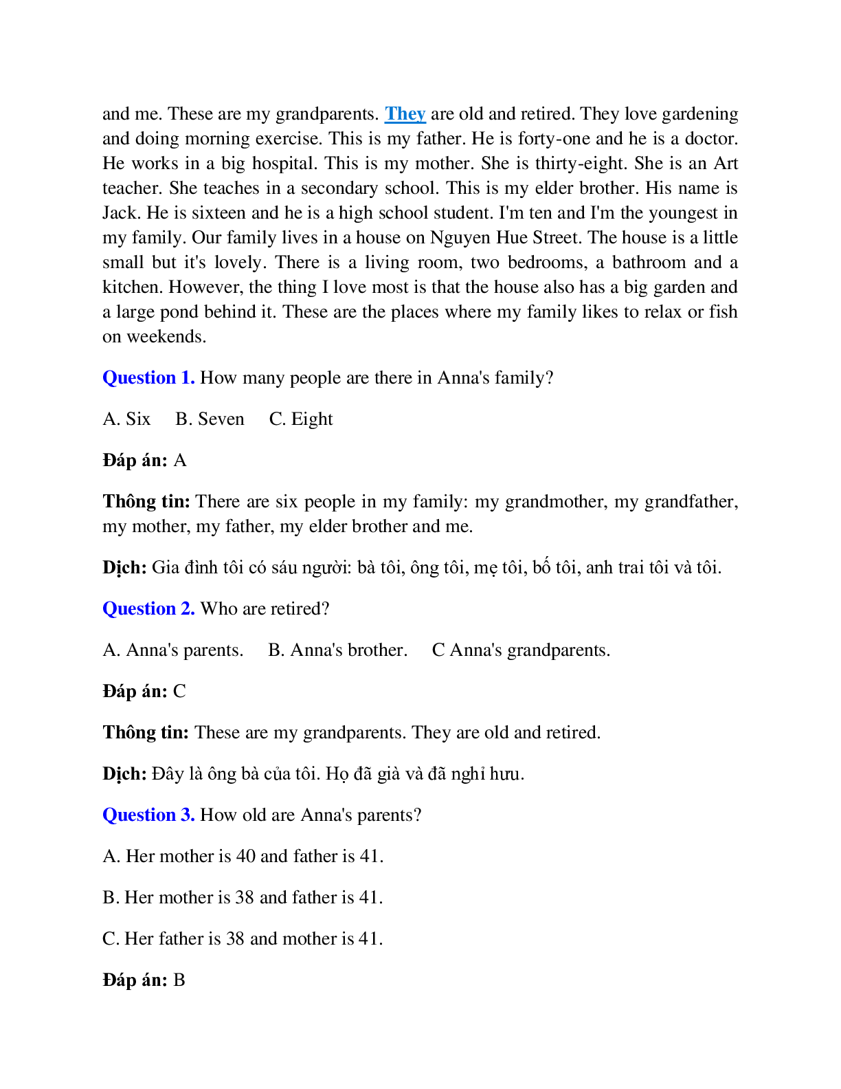 60 câu Trắc nghiệm Tiếng Anh 12 Unit 1 có đáp án 2023: Home Life (trang 10)