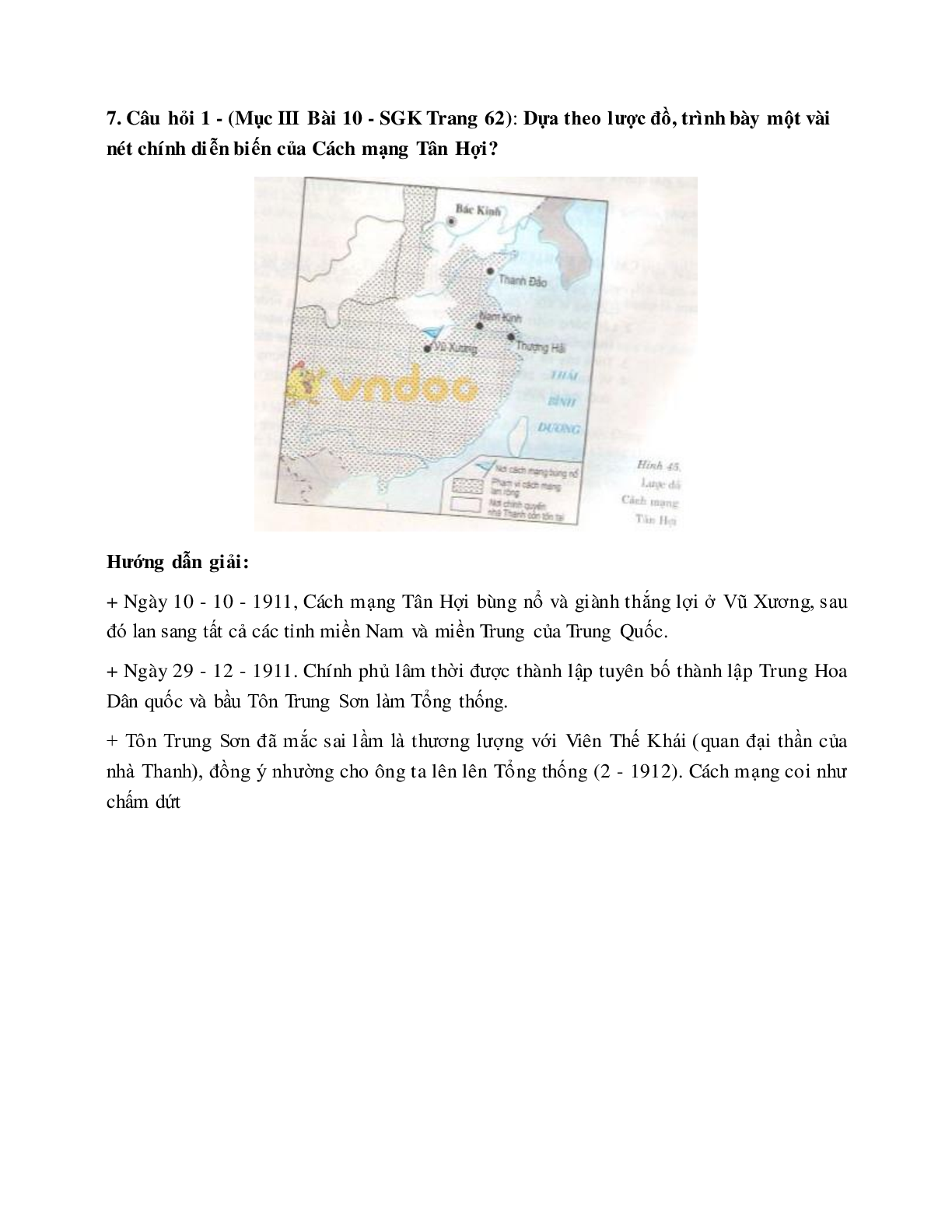 Giải bài tập SGK Lịch sử lớp 8: Bài 10: Trung Quốc giữa thế kỉ XIX- Đầu thế kỉ XX mới nhất (trang 3)