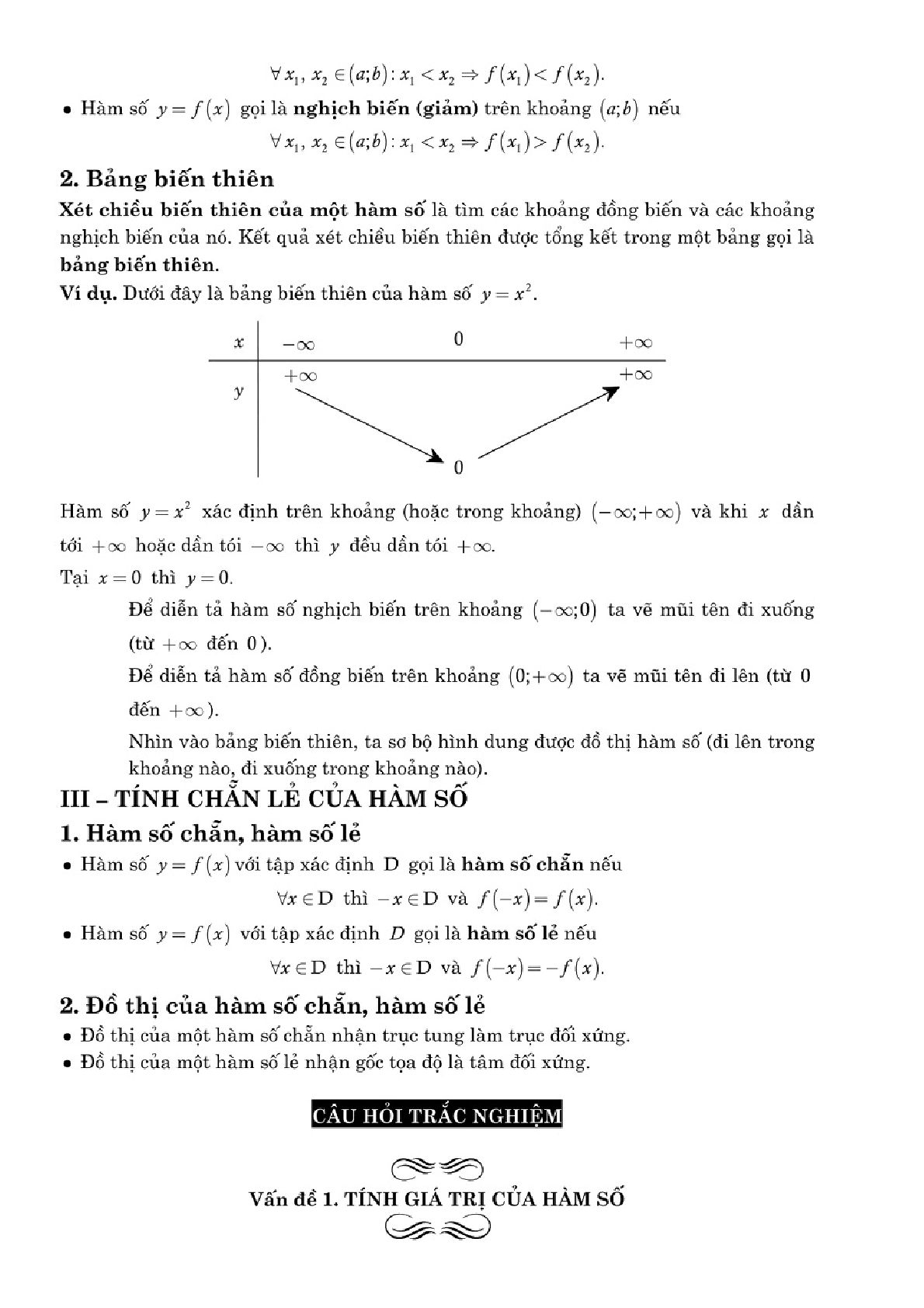 Phương pháp giải những dạng toán hàm số bậc nhất và bậc hai lớp 10 (trang 2)