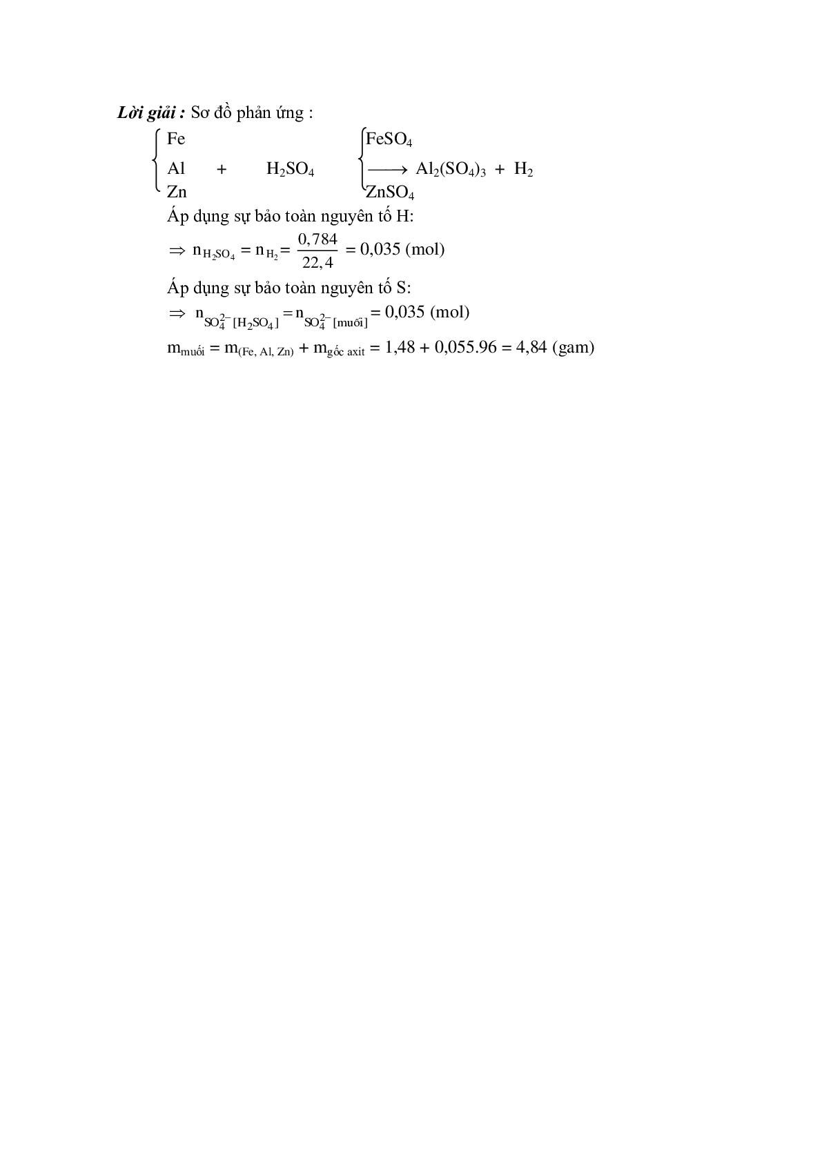 Lý thuyết, bài tập về Phương pháp bảo toàn khối lượng có đáp án (trang 9)