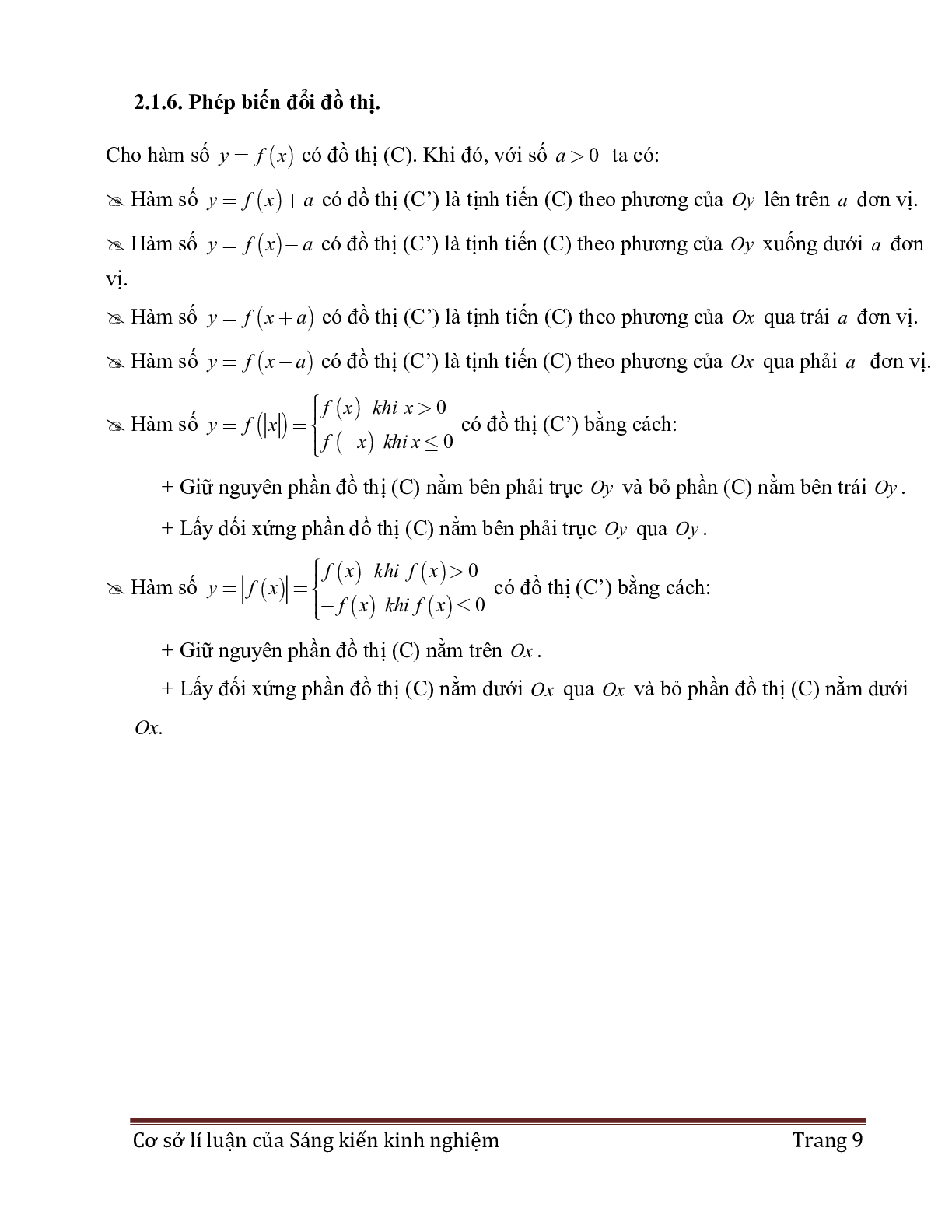 Bài toán liên quan đến đồ thị của hàm đạo hàm (trang 9)