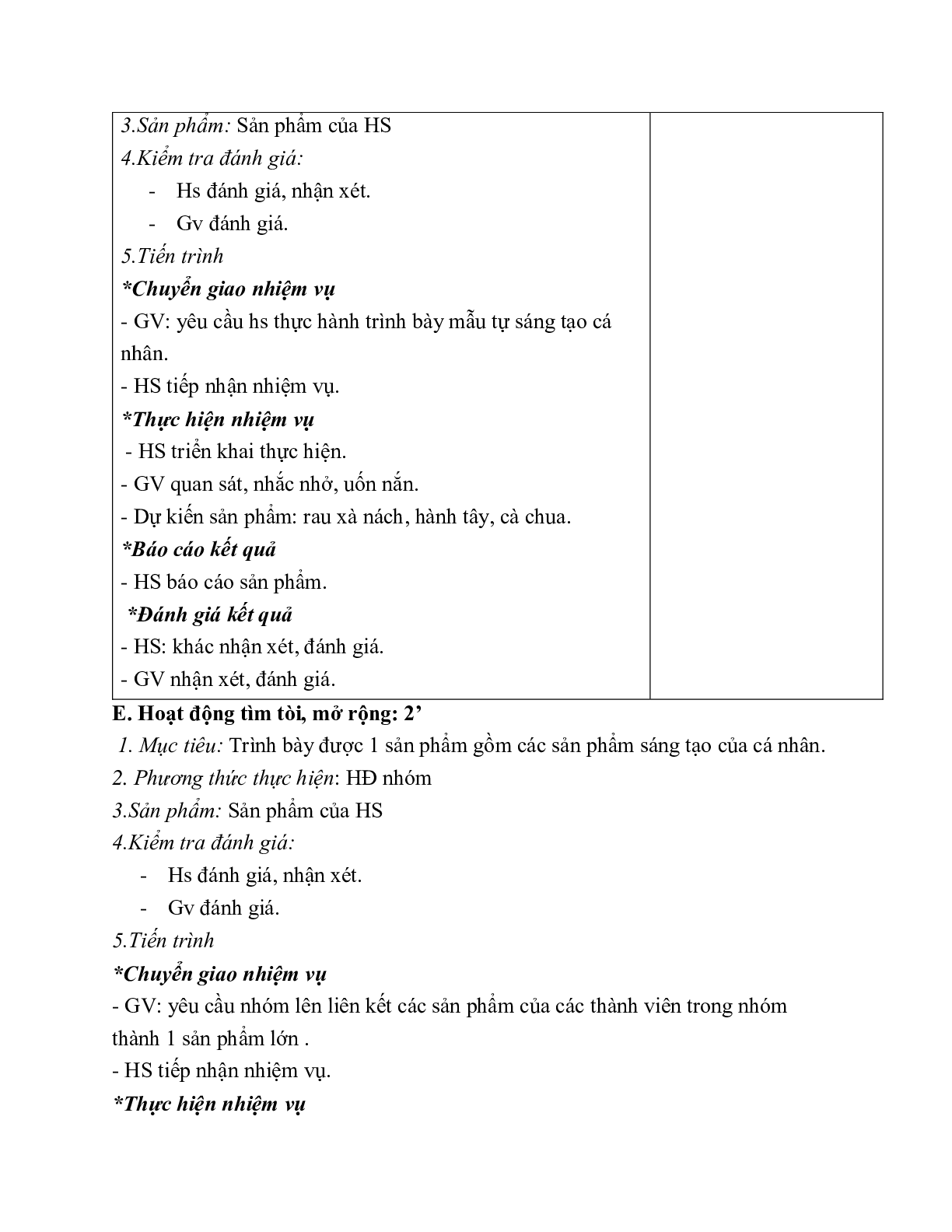 GIÁO ÁN CÔNG NGHỆ 6 BÀI 19: THỰC HÀNH – CHẾ BIẾN MÓN ĂN TRỘN DẦU GIẤM   RAU XÀ LÁCH (T1) MỚI NHẤT (trang 6)