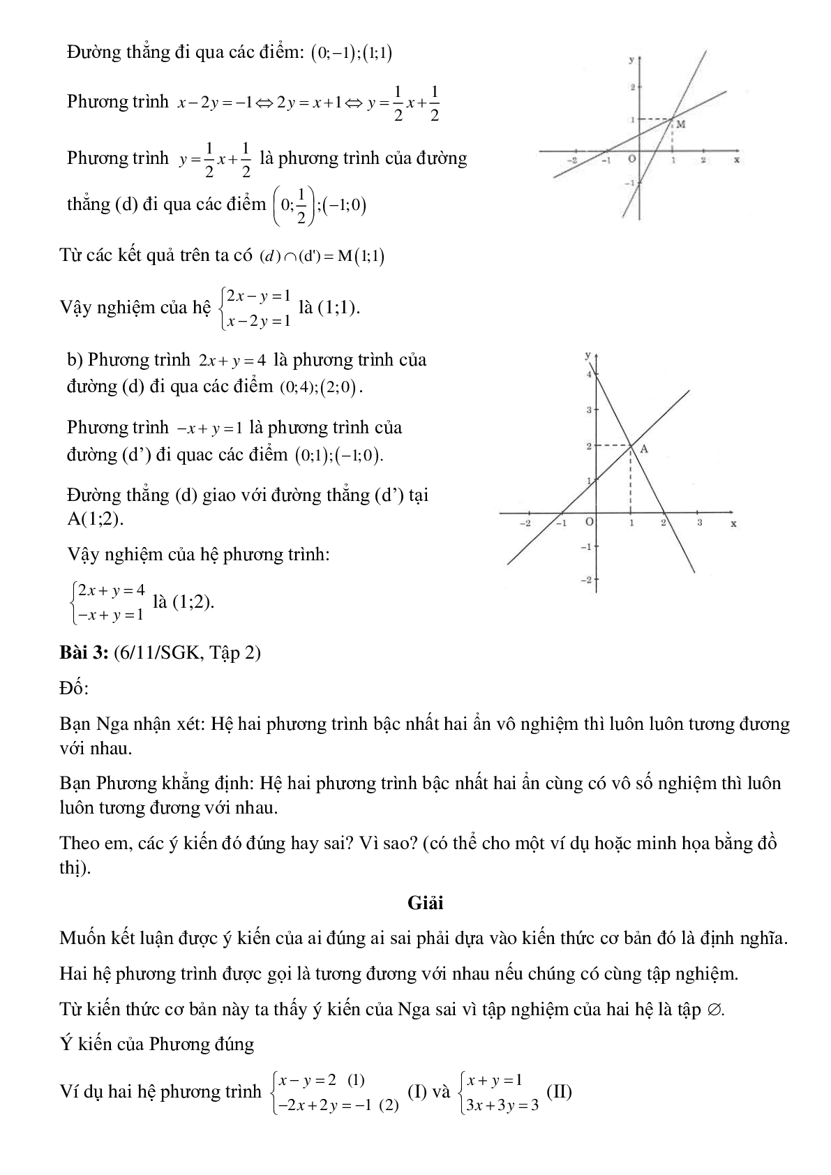 50 Bài tập Hệ hai phương trình bậc nhất hai ẩn (có đáp án) -Toán 8 (trang 3)