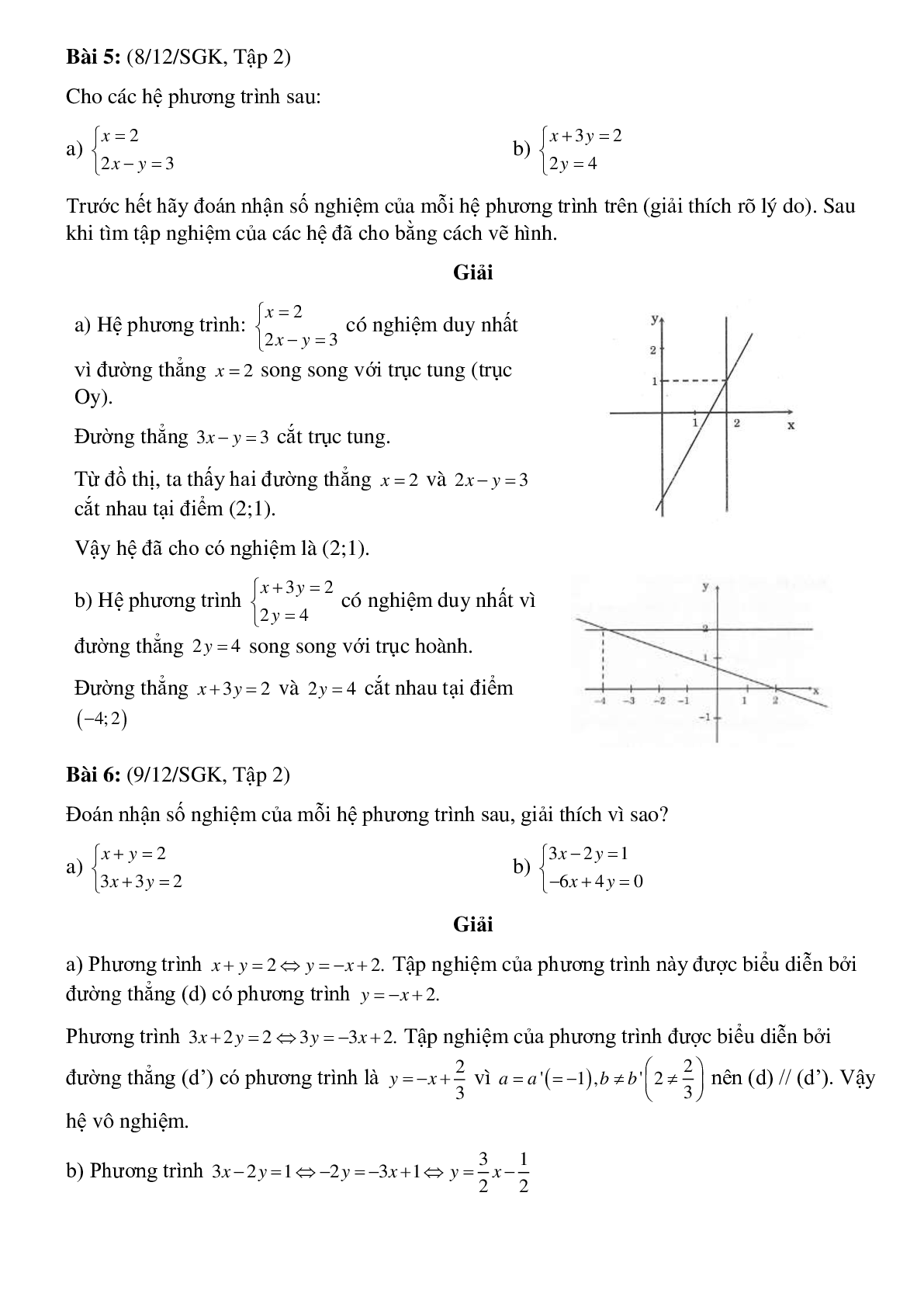 50 Bài tập Hệ hai phương trình bậc nhất hai ẩn (có đáp án) -Toán 8 (trang 5)