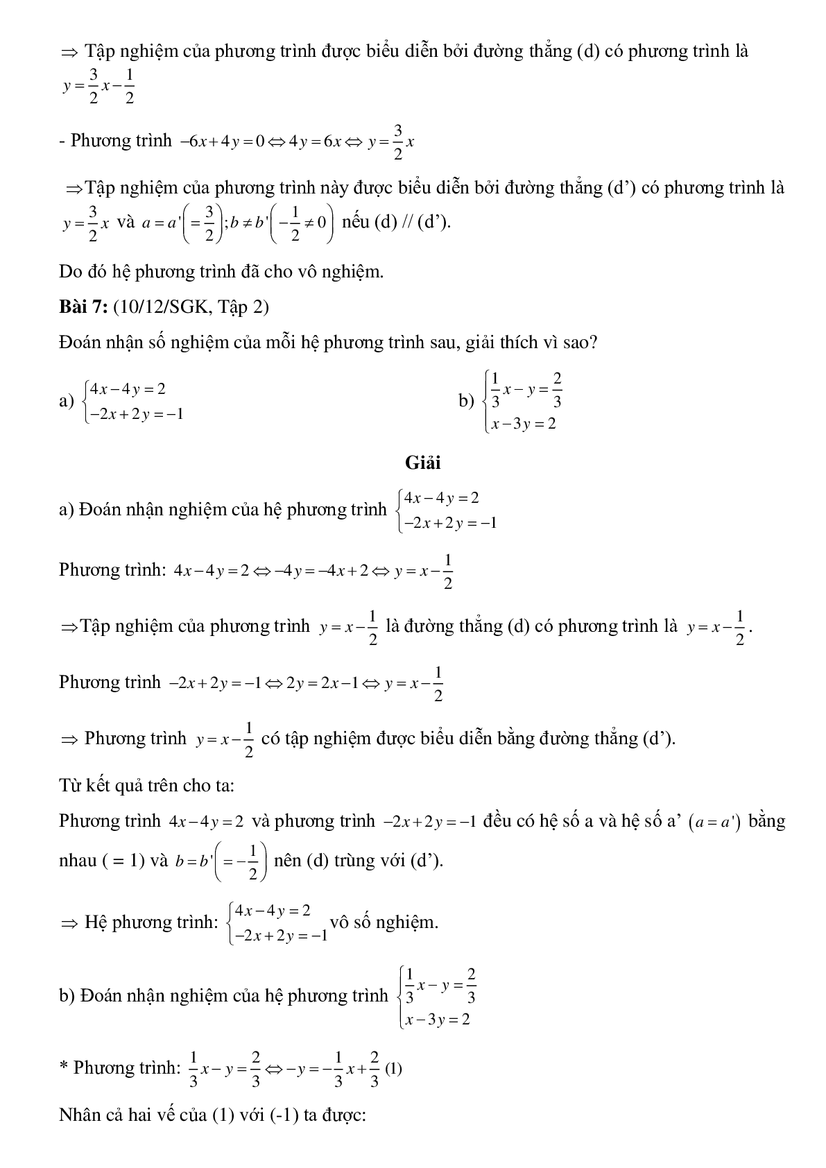 50 Bài tập Hệ hai phương trình bậc nhất hai ẩn (có đáp án) -Toán 8 (trang 6)