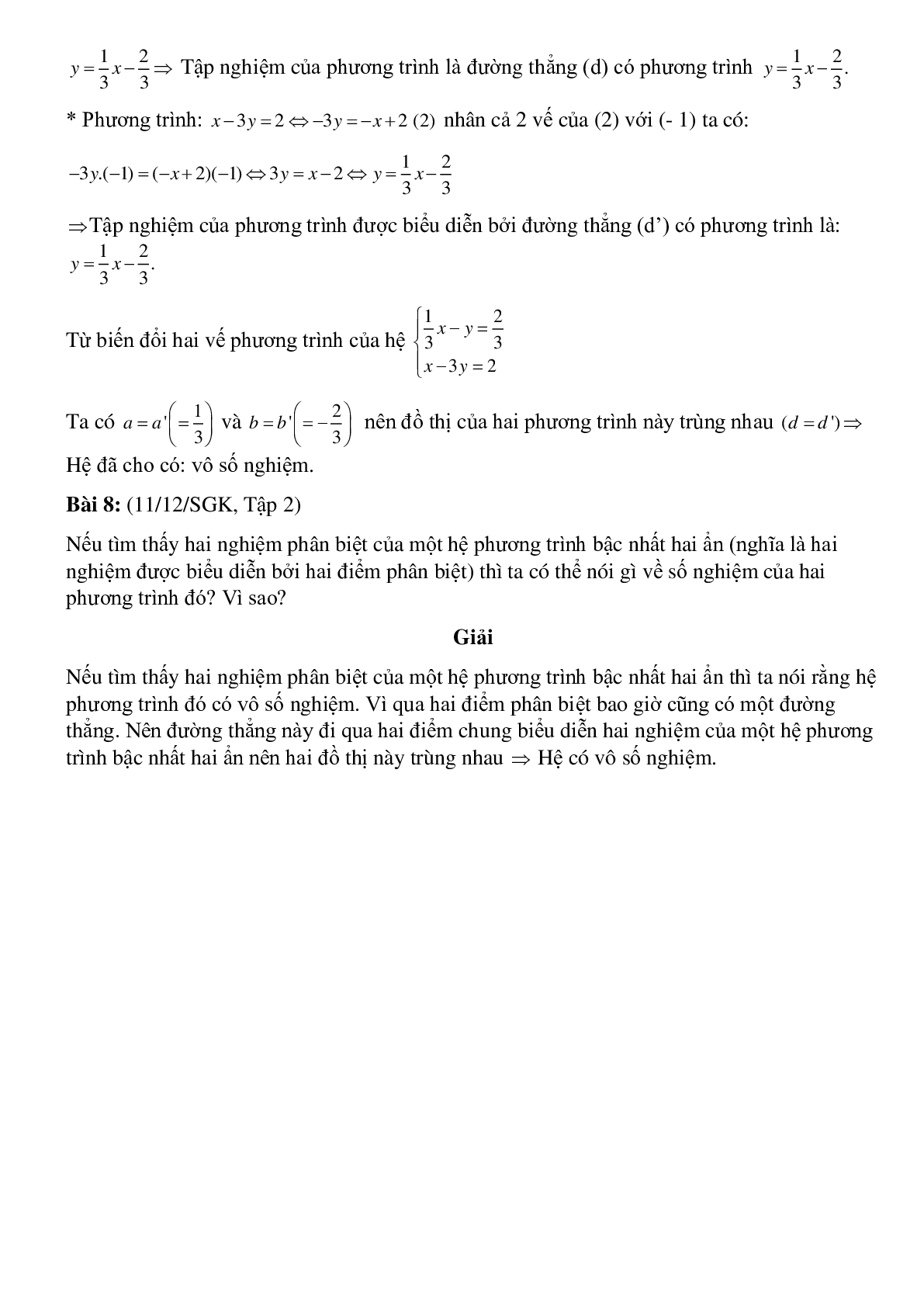 50 Bài tập Hệ hai phương trình bậc nhất hai ẩn (có đáp án) -Toán 8 (trang 7)