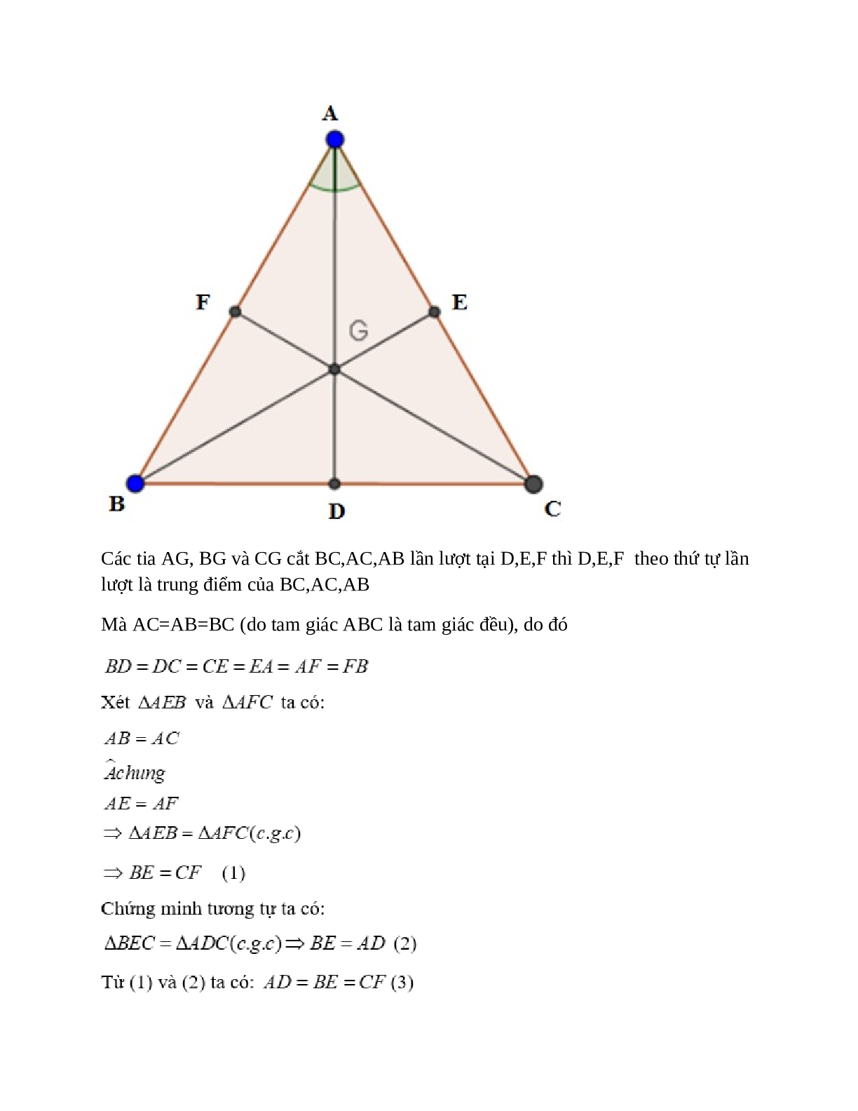 Trắc nghiệm Tính chất ba đường trung tuyến của tam giác có đáp án – Toán lớp 7 (trang 4)