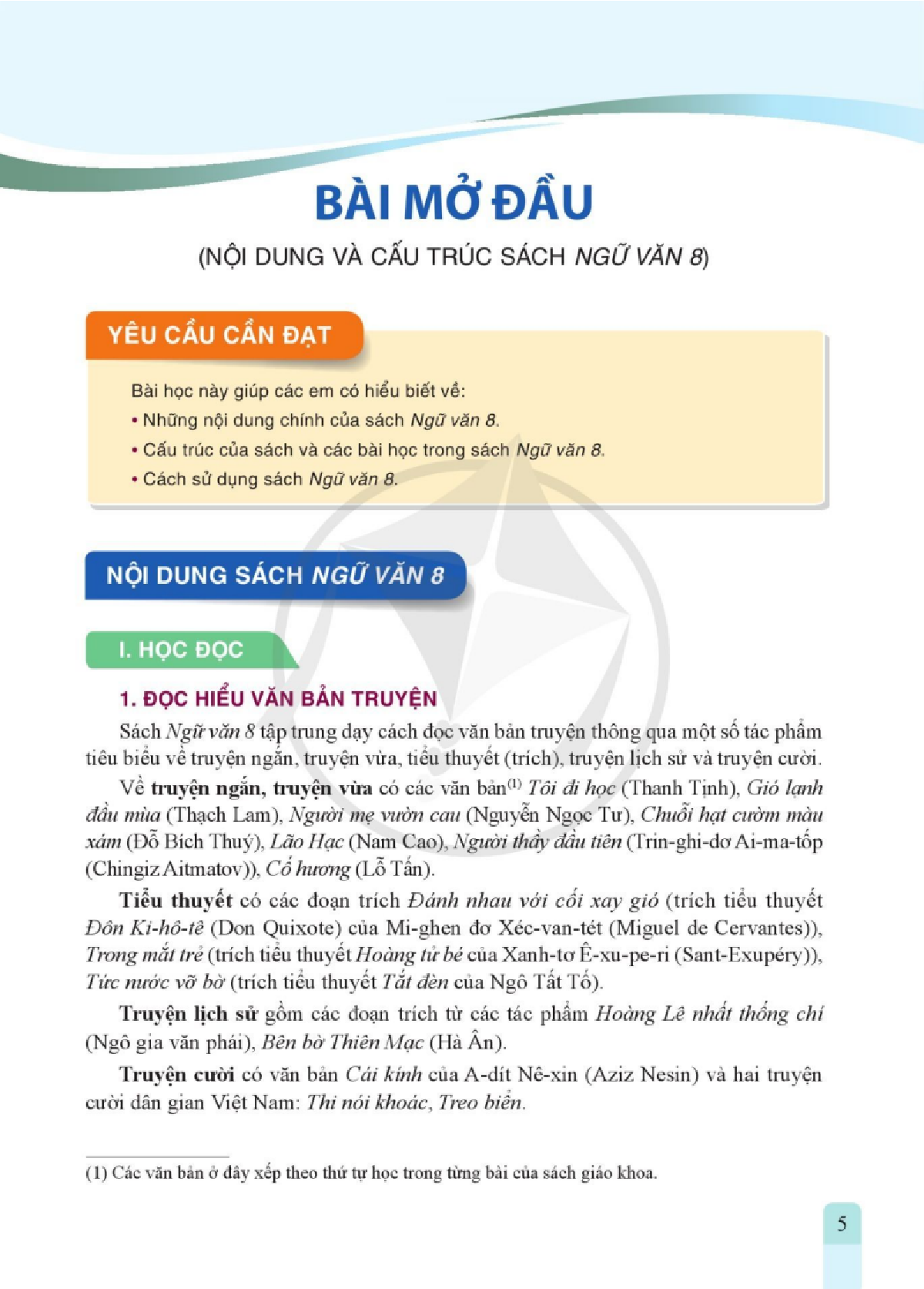 Ngữ văn lớp 8 Tập 1 Cánh diều pdf (trang 5)