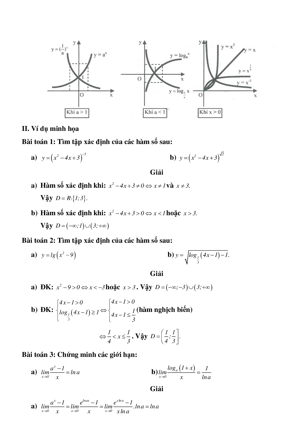 Dạng bài tập Hàm số lũy thừa, mũ, logarit (trang 2)