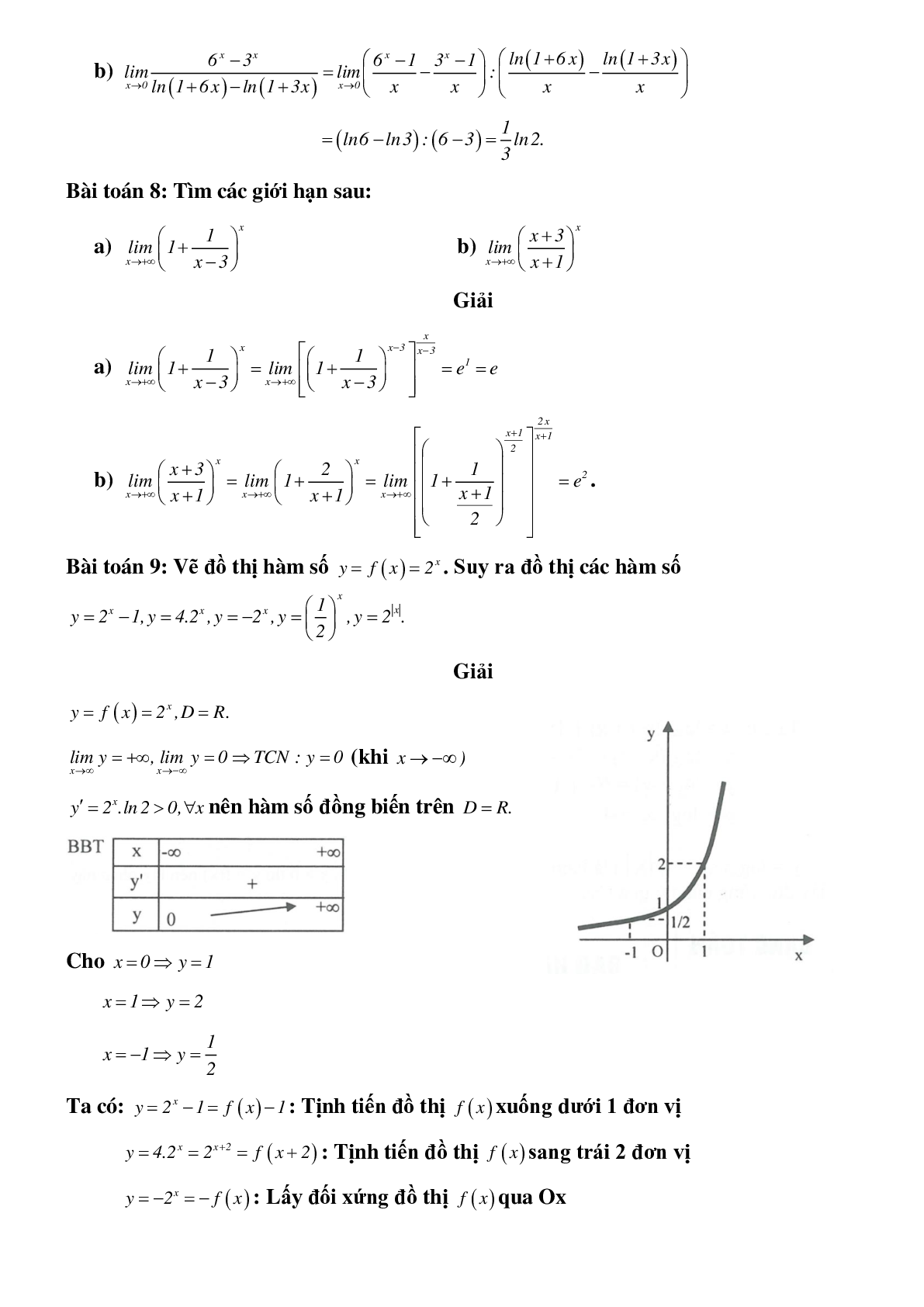 Dạng bài tập Hàm số lũy thừa, mũ, logarit (trang 4)
