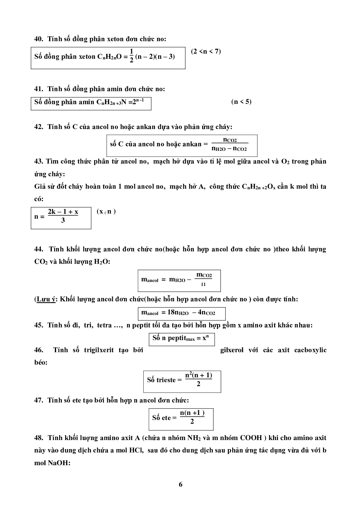 Tuyển tập các công thức giải nhanh trắc nghiệm Hóa học lớp 12 năm 2023 (trang 6)