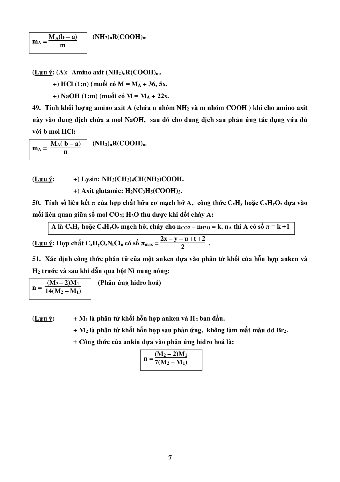 Tuyển tập các công thức giải nhanh trắc nghiệm Hóa học lớp 12 năm 2023 (trang 7)