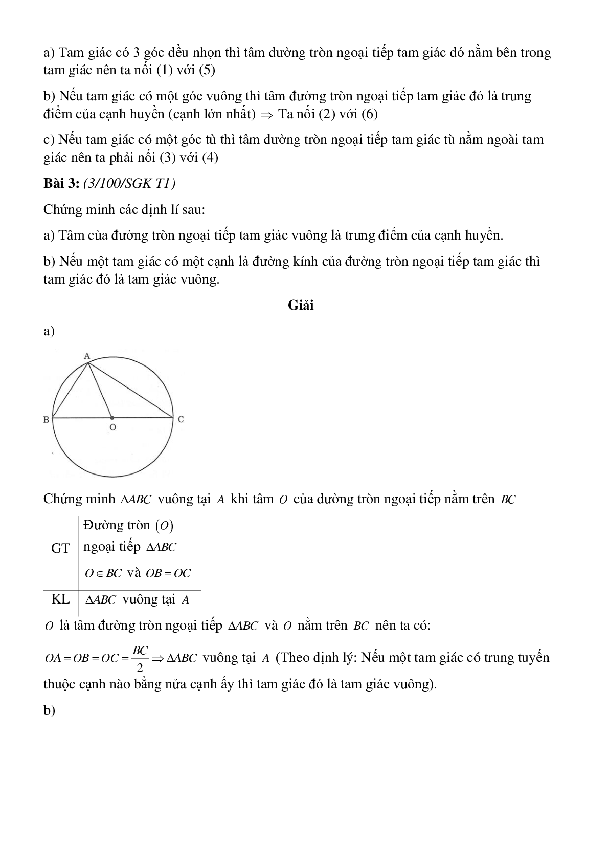 Phương pháp giải, bài tập về Xác định đường tròn - Tính chất đối xứng của đường tròn có lời giải (trang 3)